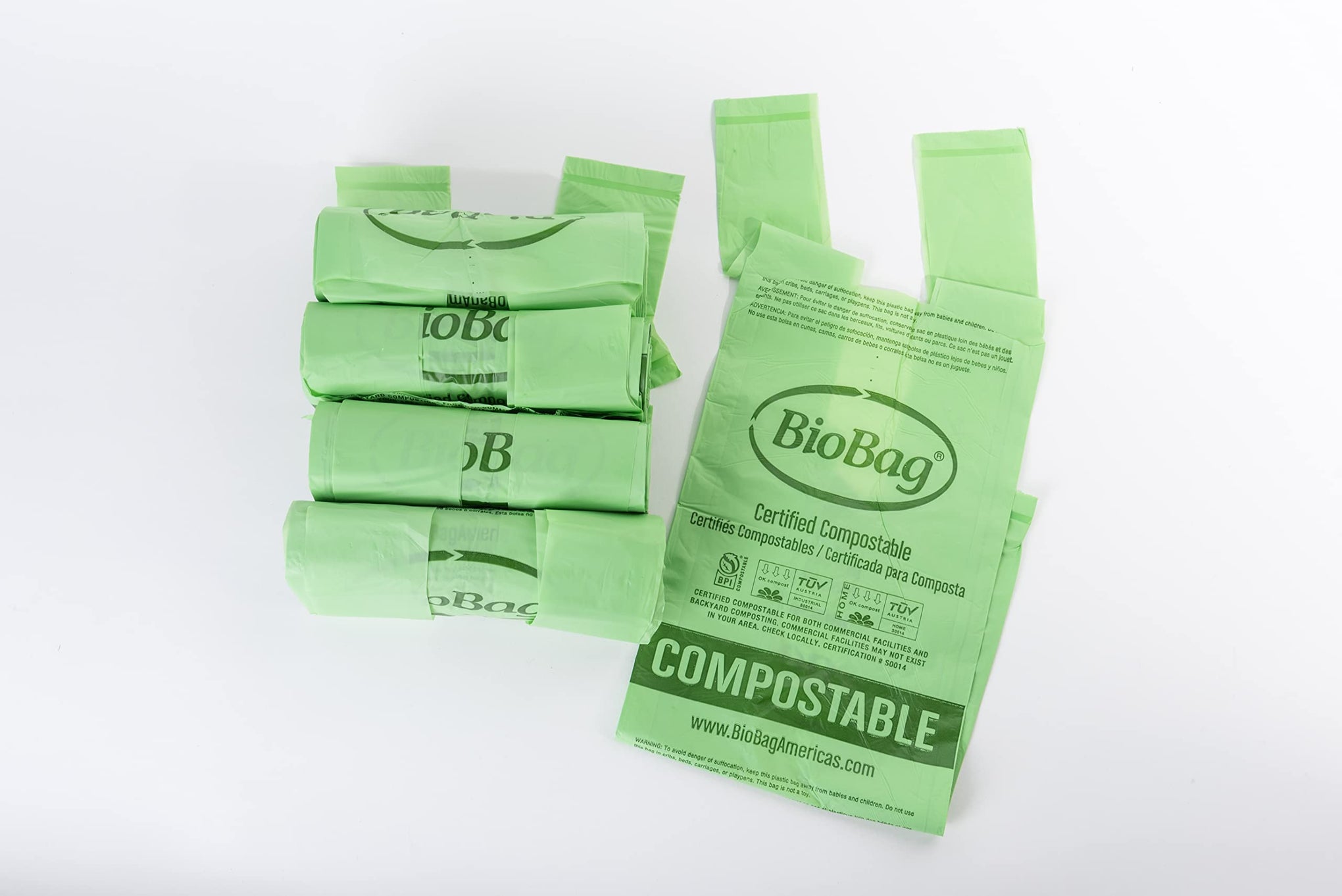 2.6 Gallon Compostable Bags with Handles by BioBag