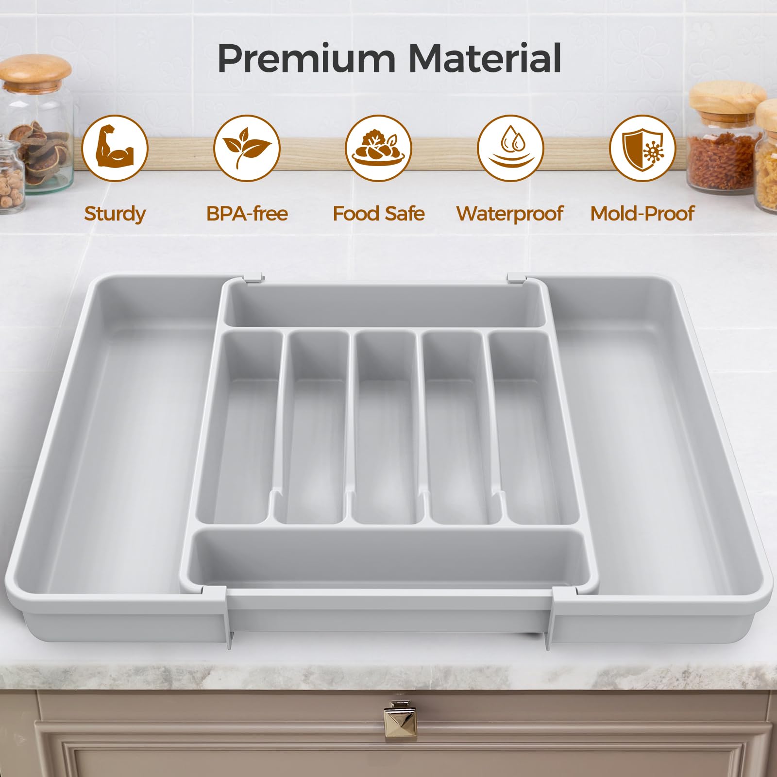 Extra Large Expandable Silverware Organizer