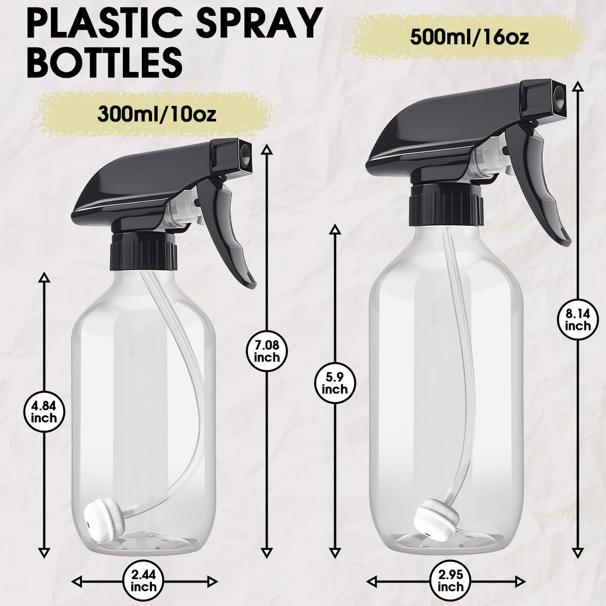 Plastic Spray Bottles 2 Pack 10 oz (2 Count)