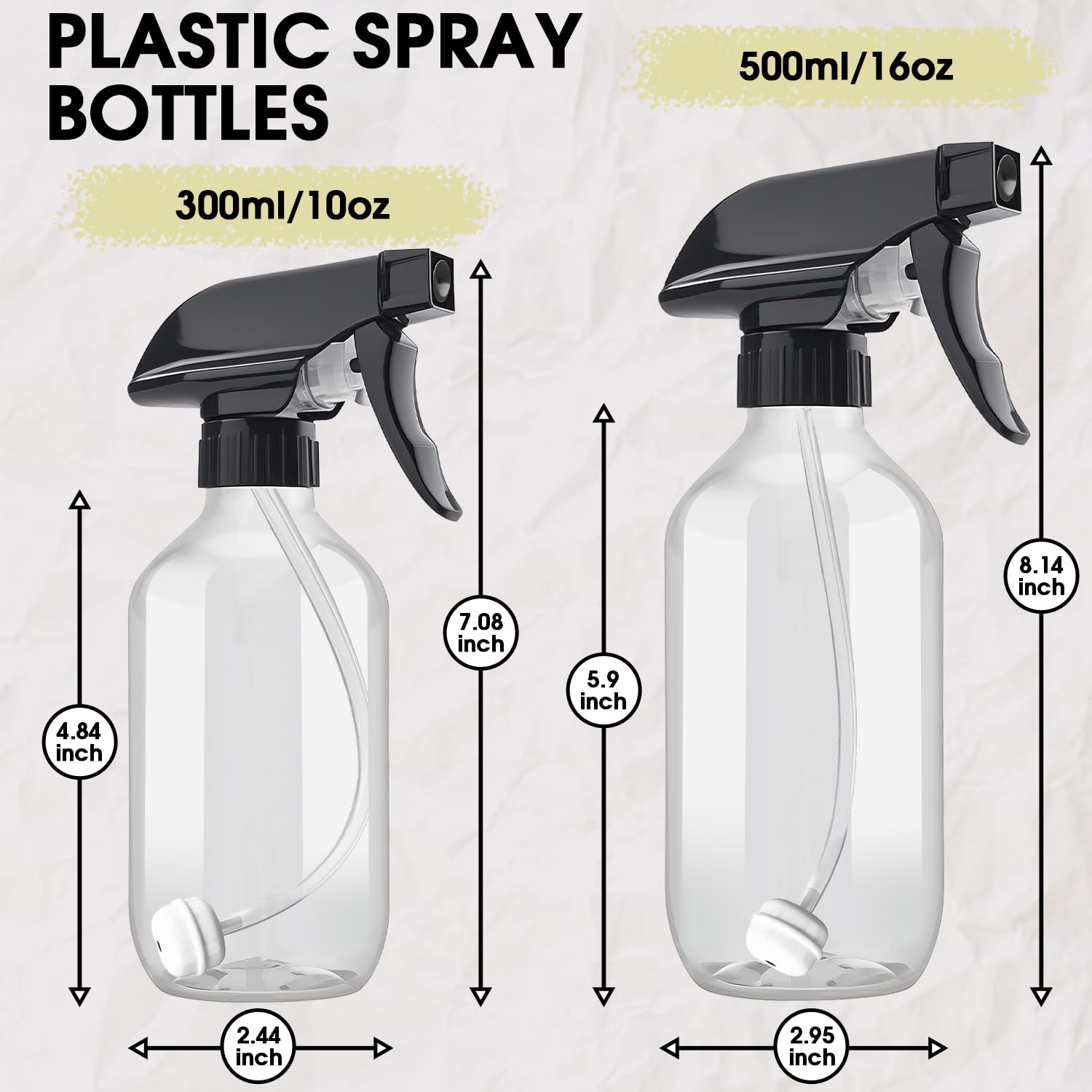 Plastic Spray Bottles 2 Pack 16 oz (2 Count)