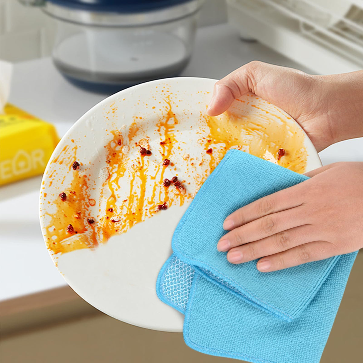Dish Cloths for Washing Dishes with Scrub Side (9 Count)