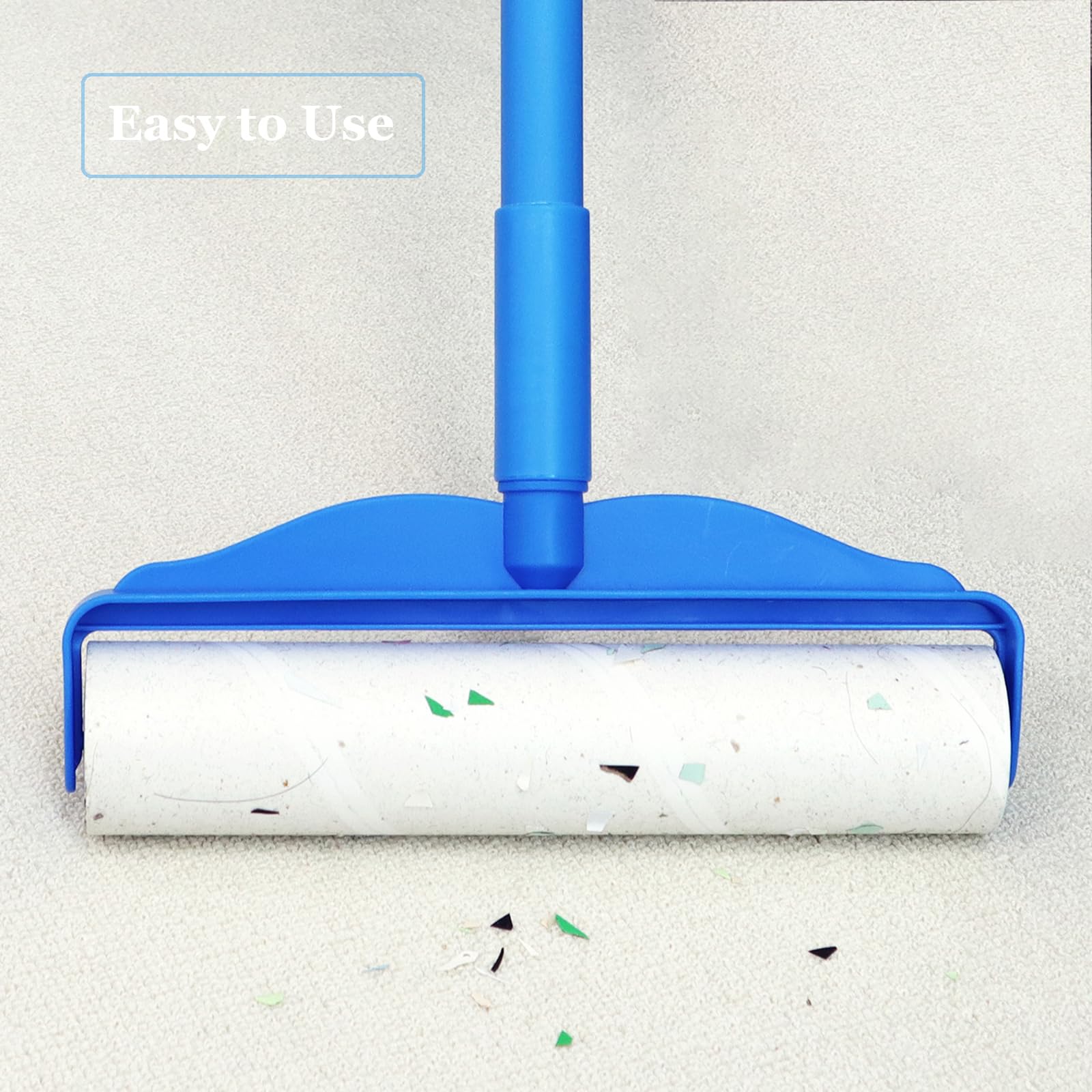 9.45 inch Lint Roller Refills for Large Long Handle Lint Rollers for Carpet 9.45'' Extra Sticky Floor Lint Roller 4 Pack of Refills Only