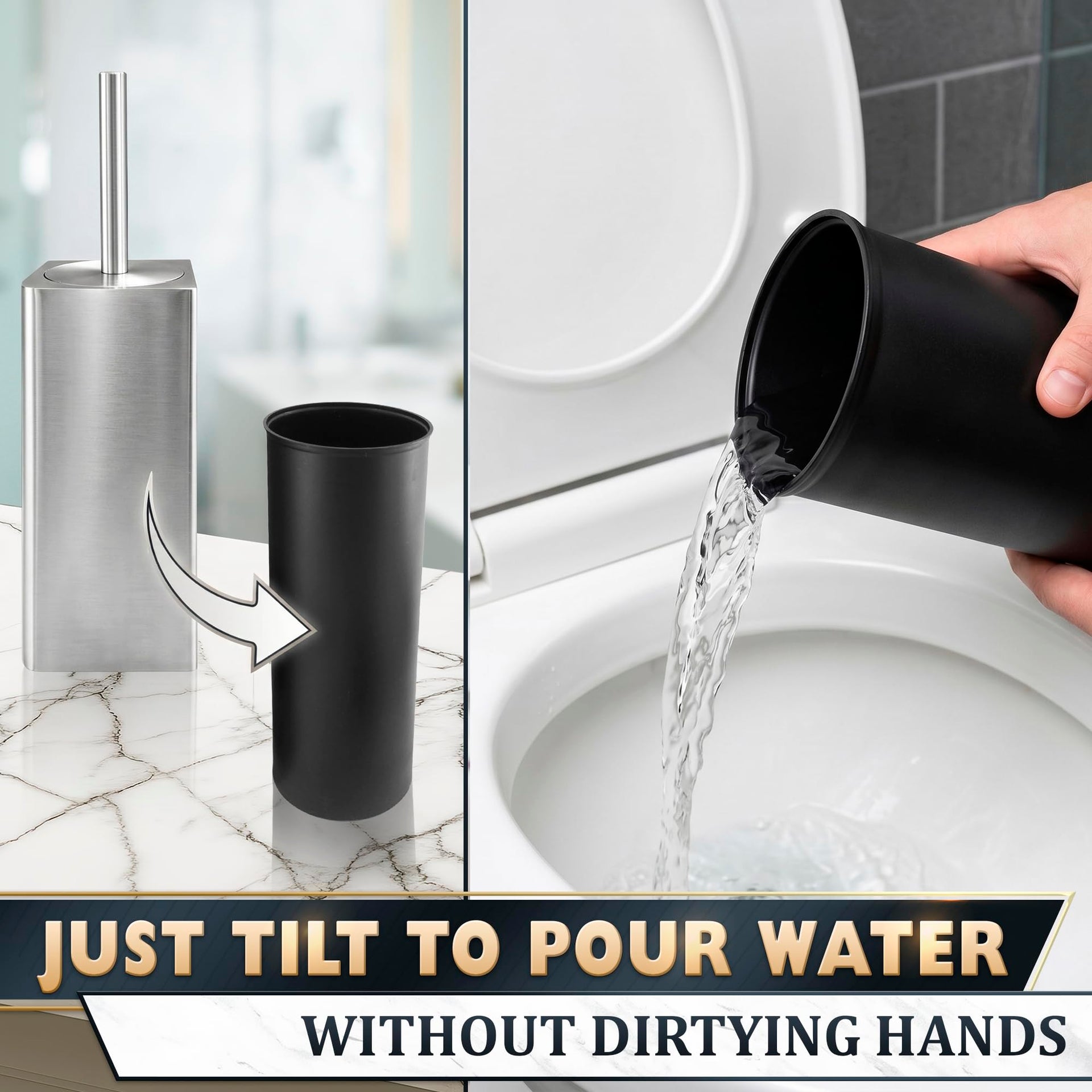 Toilet Brush and Holder Set