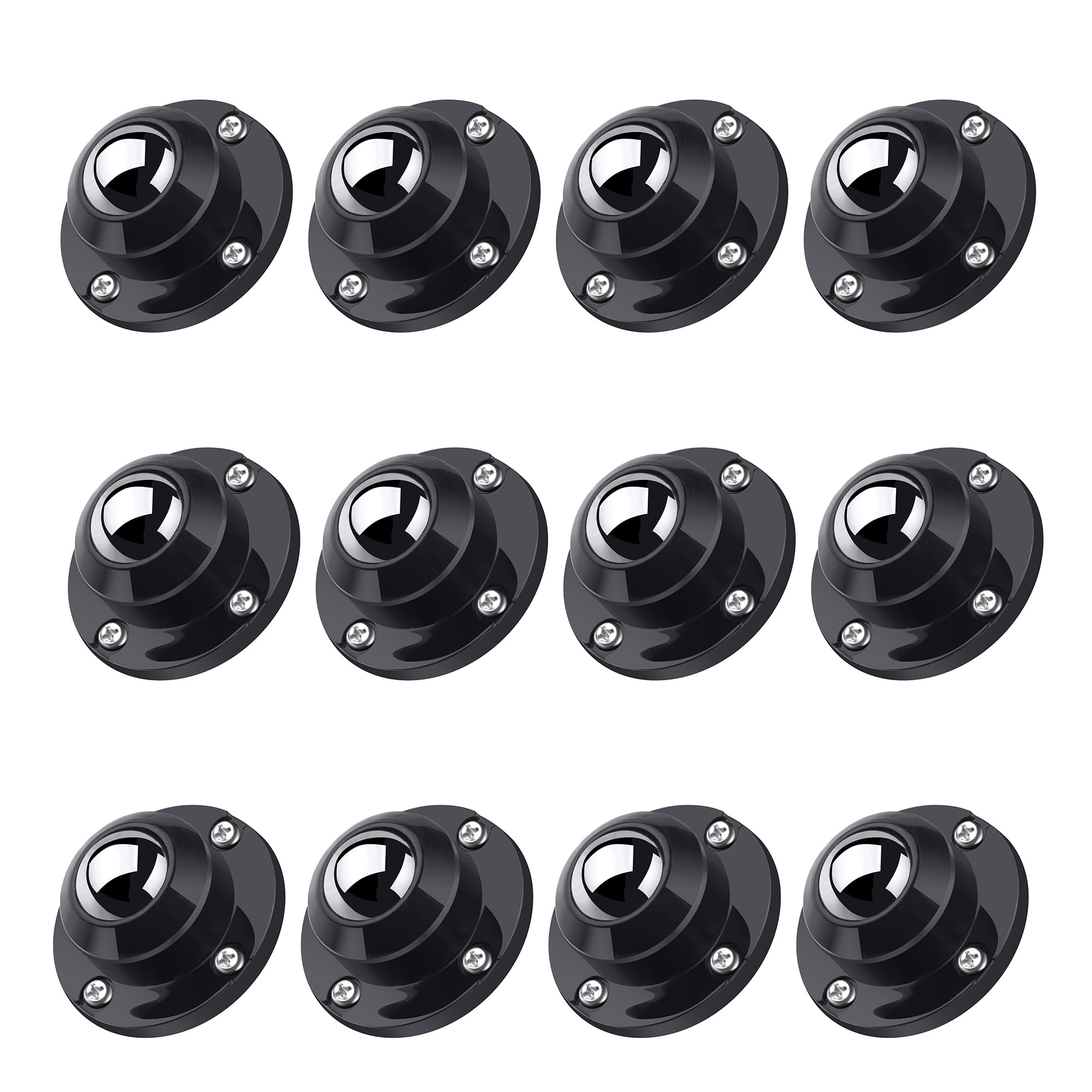 12 Pack 1 Inch Self Adhesive Caster Wheels for Furniture (12 Count)