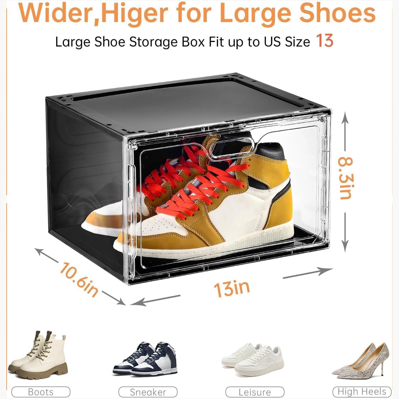 New 8 Pack Shoe Boxes Stackable (8 Count)