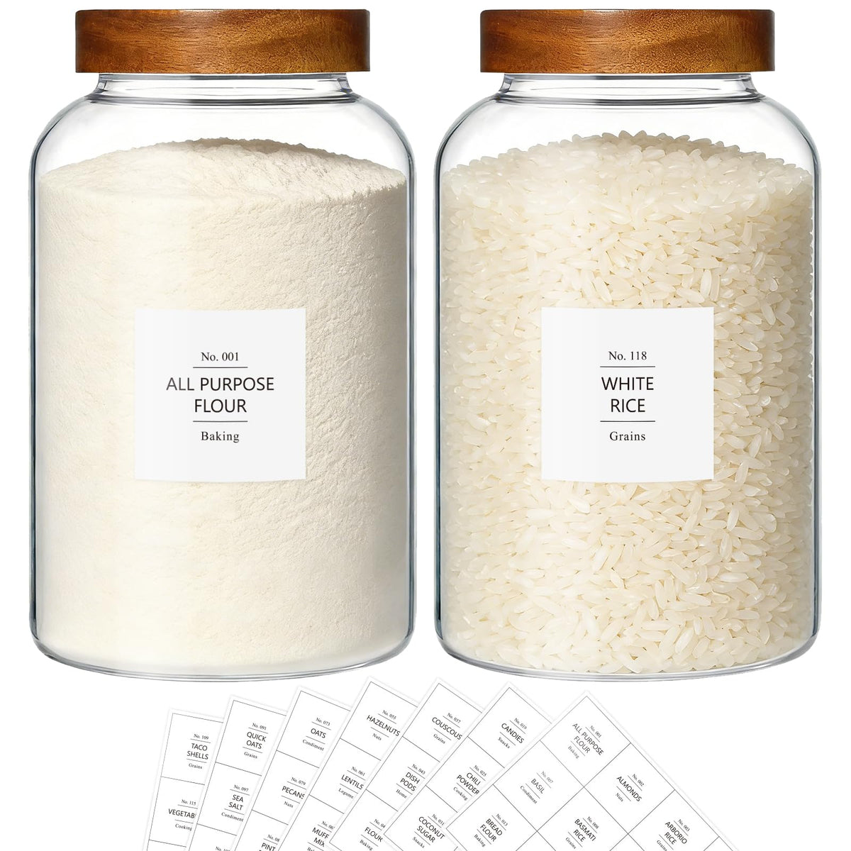 1 Gallon Glass Jars w (2 Count)