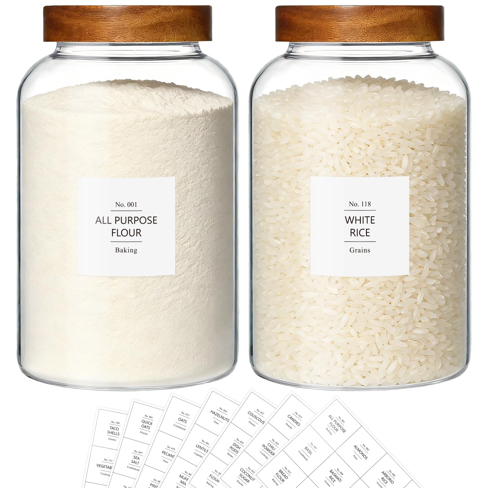 1 Gallon Glass Jars w (2 Count)