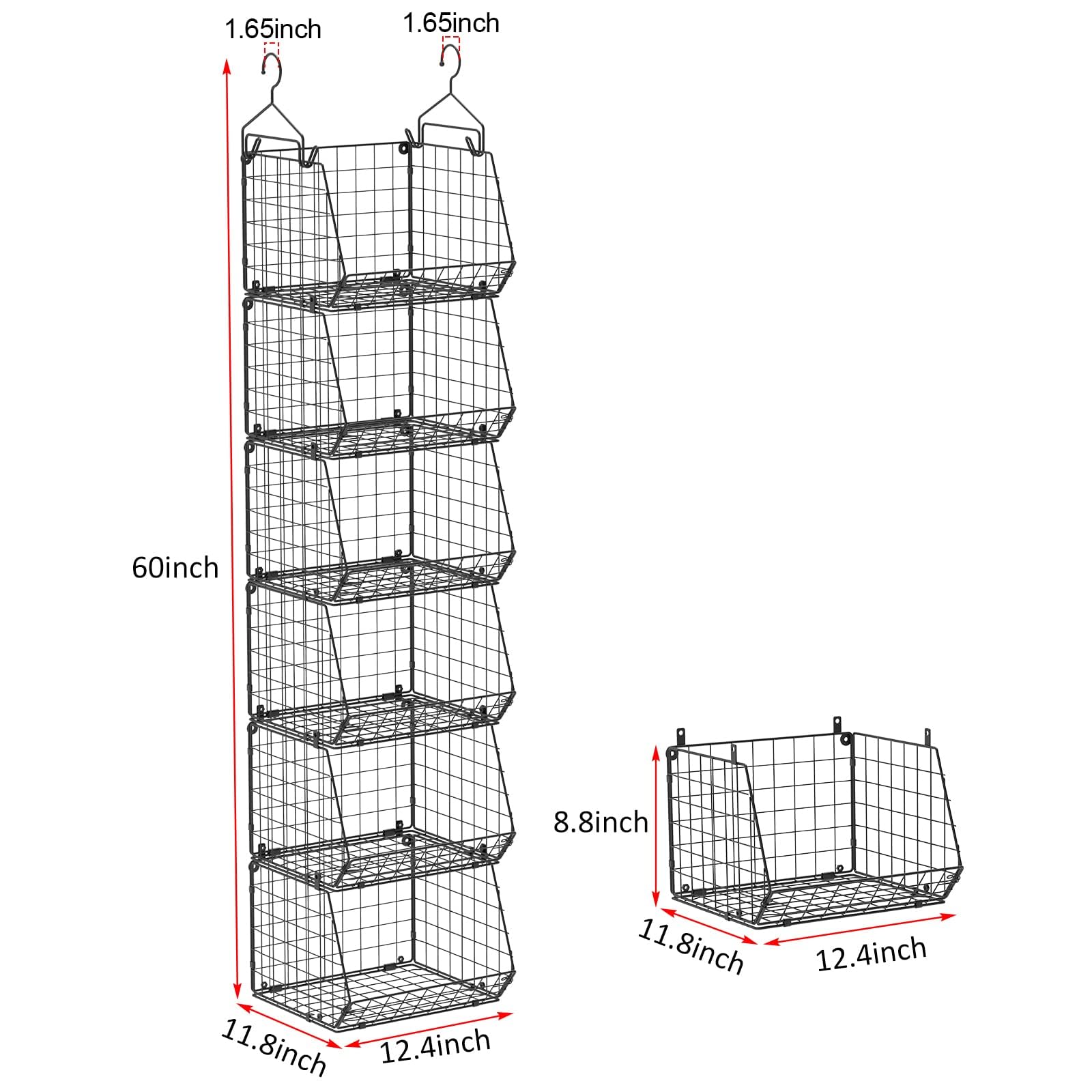 6 Tier Closet Hanging Organizer (6 Count)