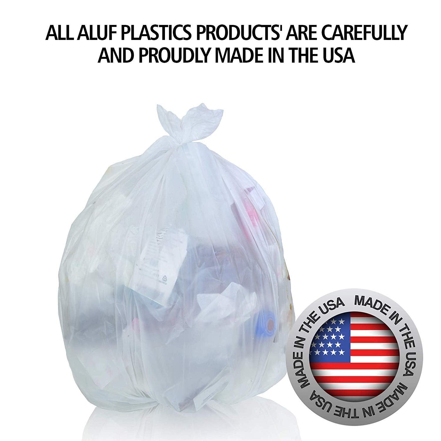 12 Gal Clear Trash Bags (1000 Count)