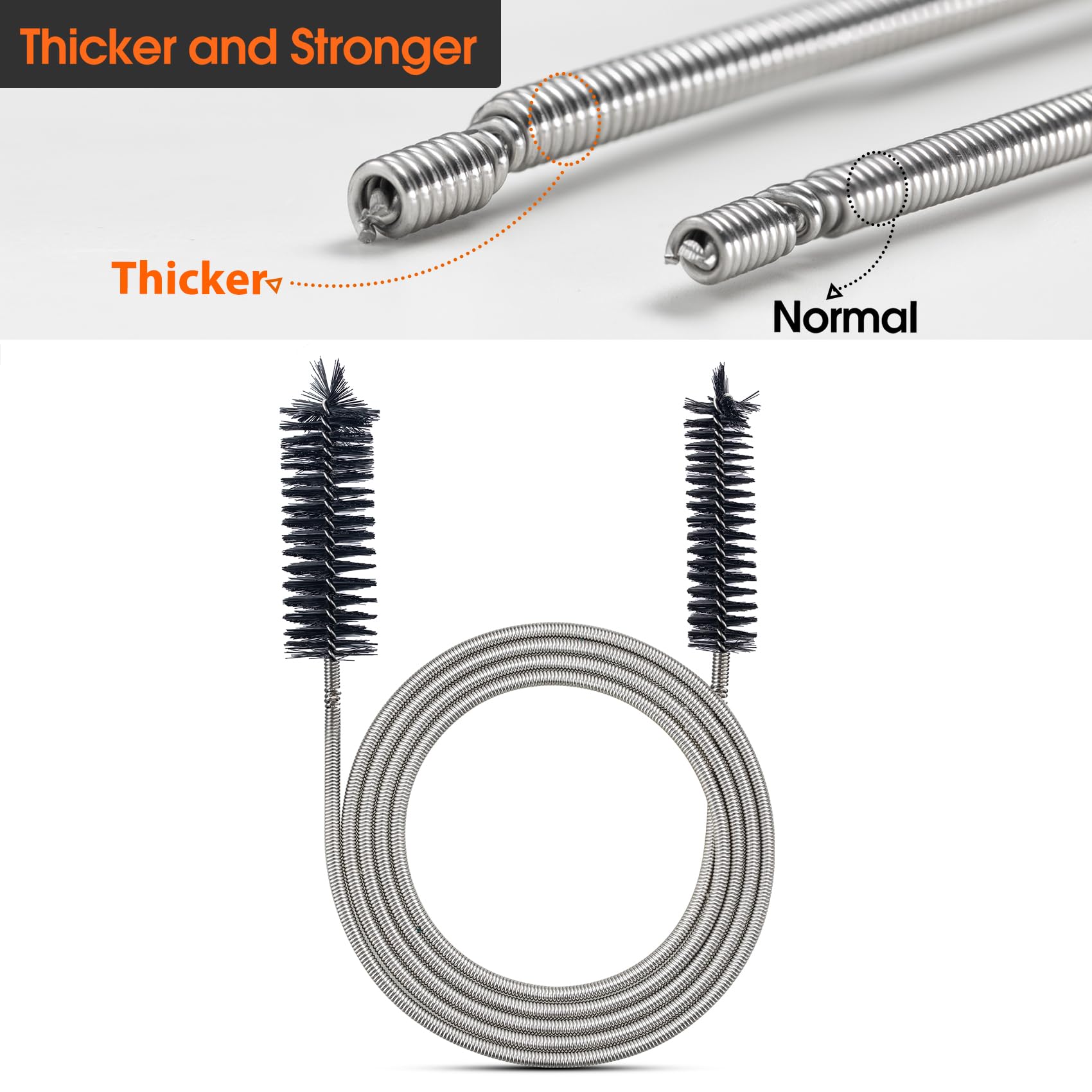 Extra Thick Drain Brush with Stronger Spring 61