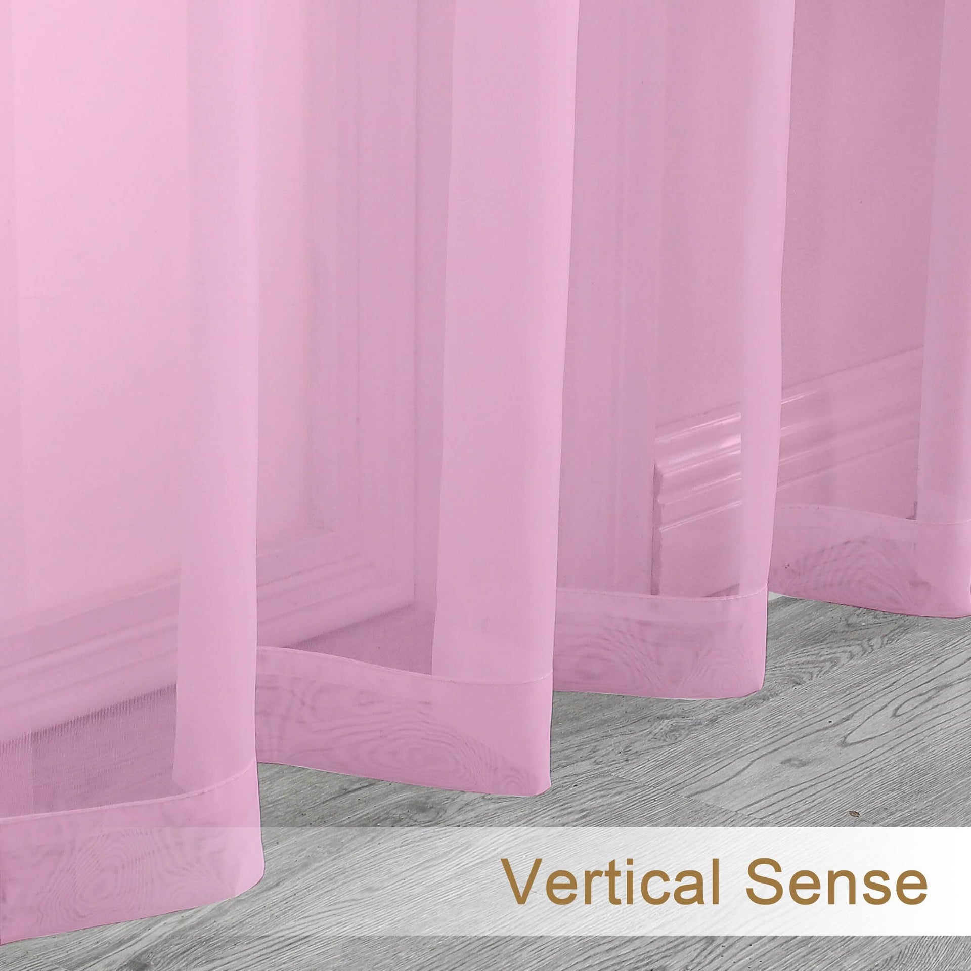 Pink Sheer Valances for Windows (2 Count)
