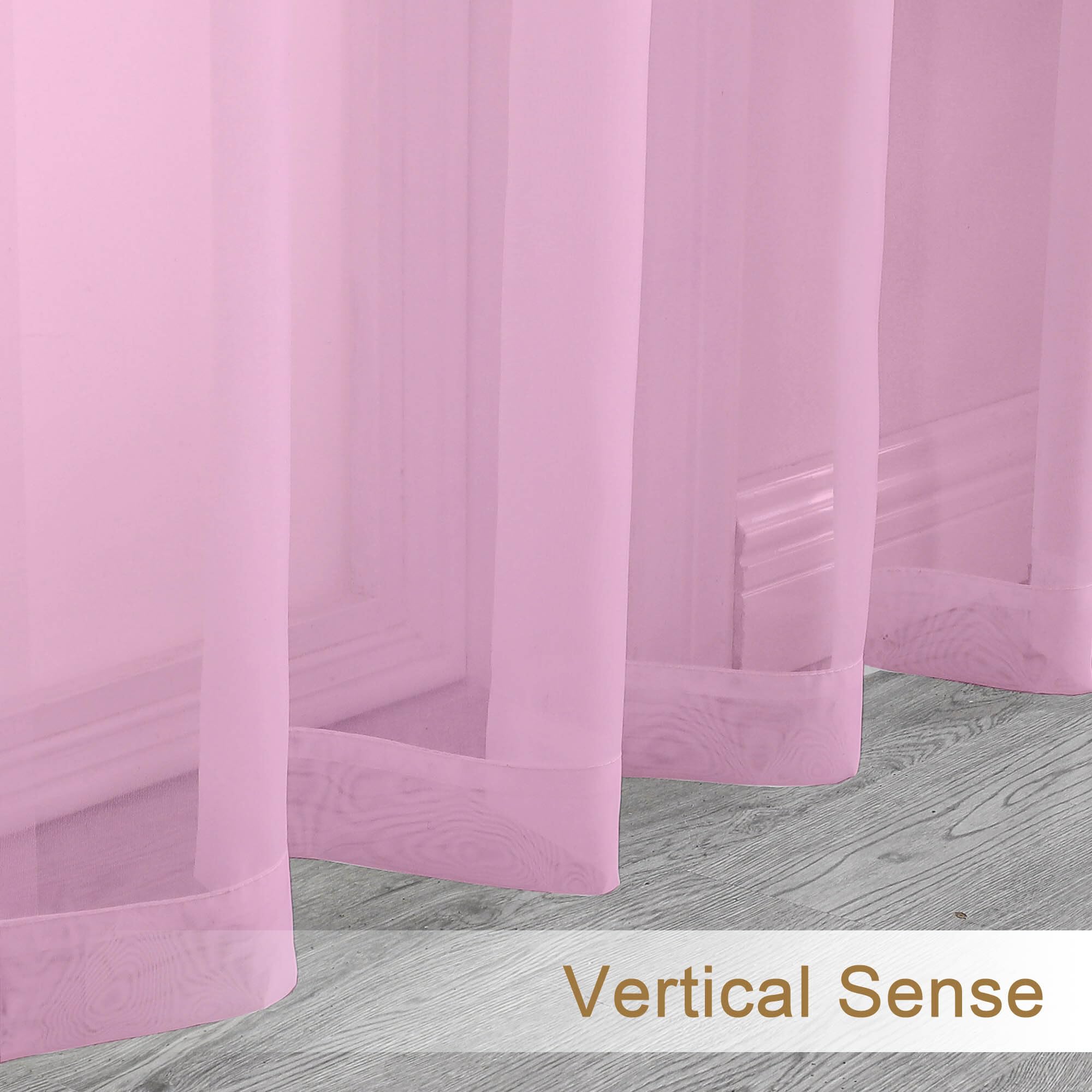 Pink Sheer Valances for Windows (2 Count)