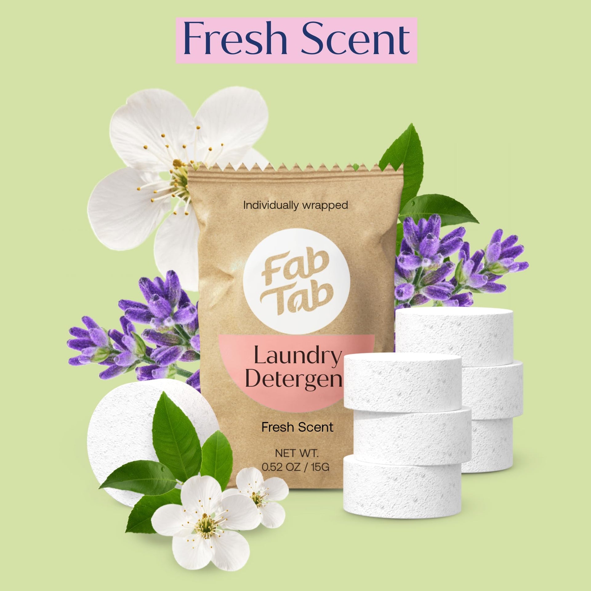 Plastic Free Laundry Detergent Tablets (12 Count)