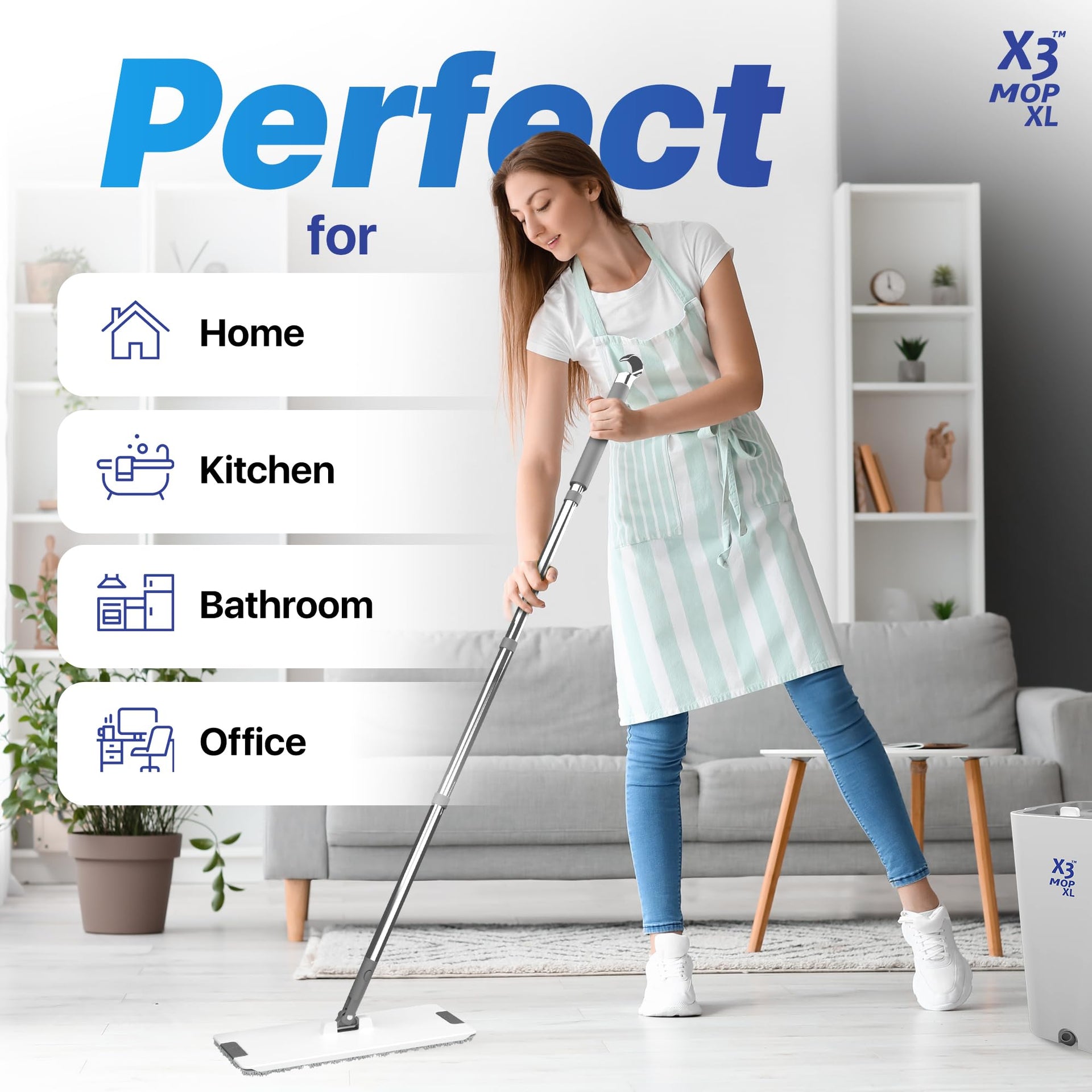 X3 Mop XL Separates Dirty and Clean Water - ModHome Supplies
