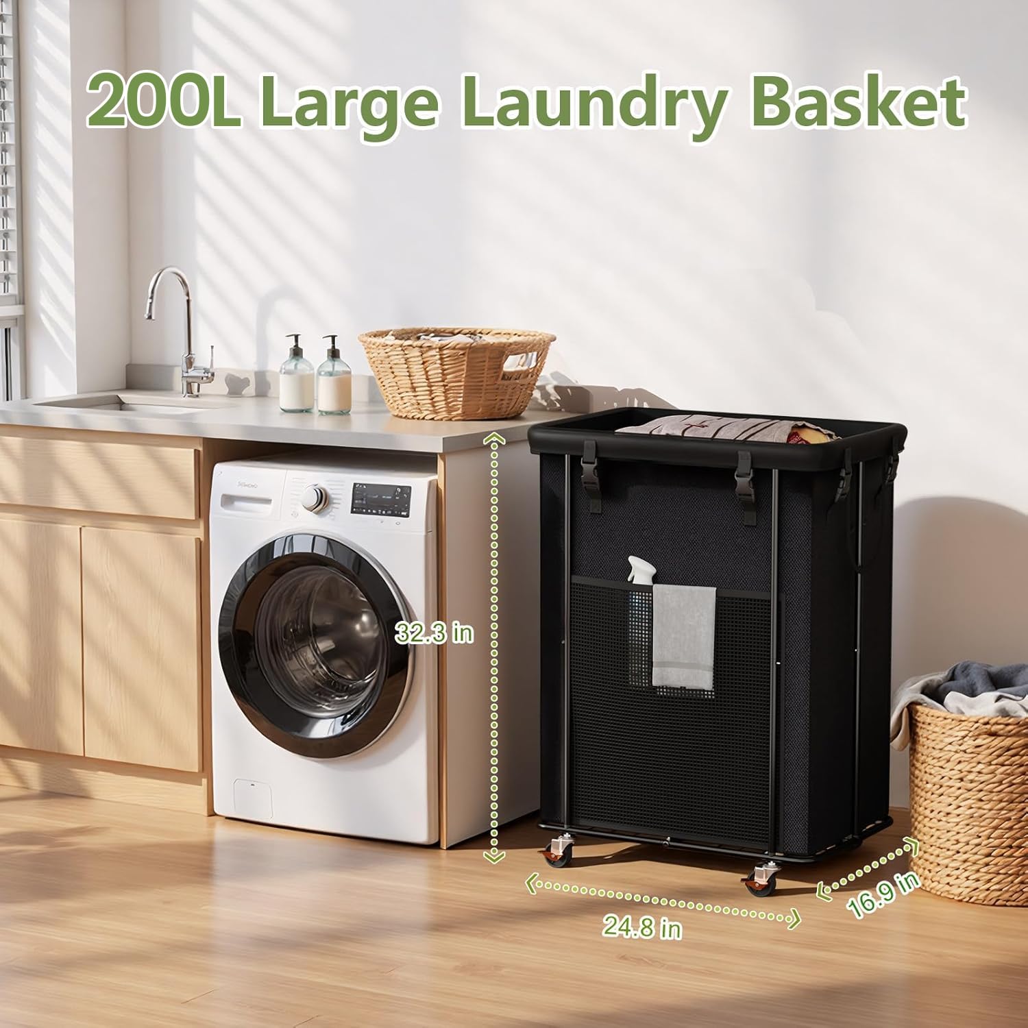 Laundry Hamper with Wheels