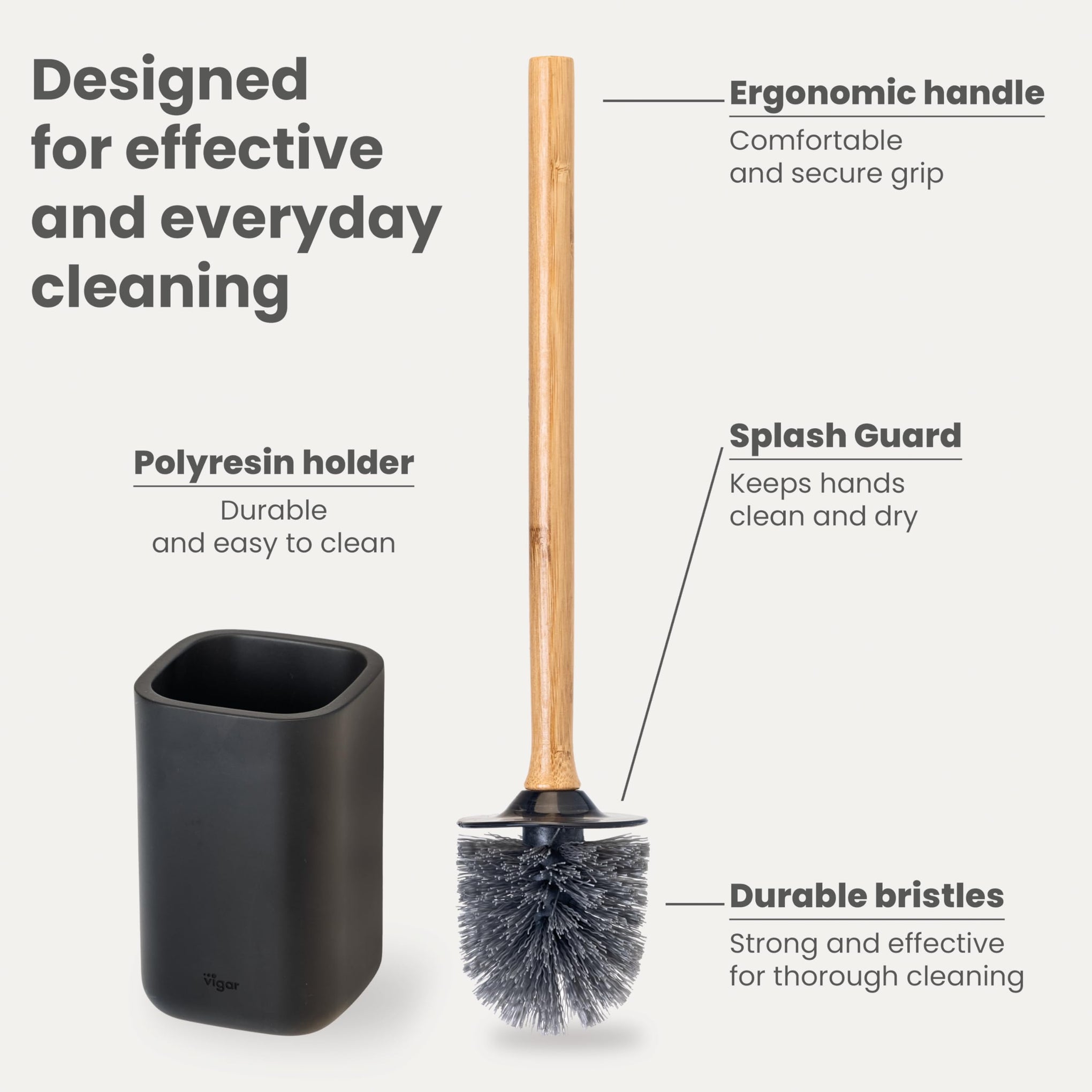 Zense Toilet Brush and Holder Set