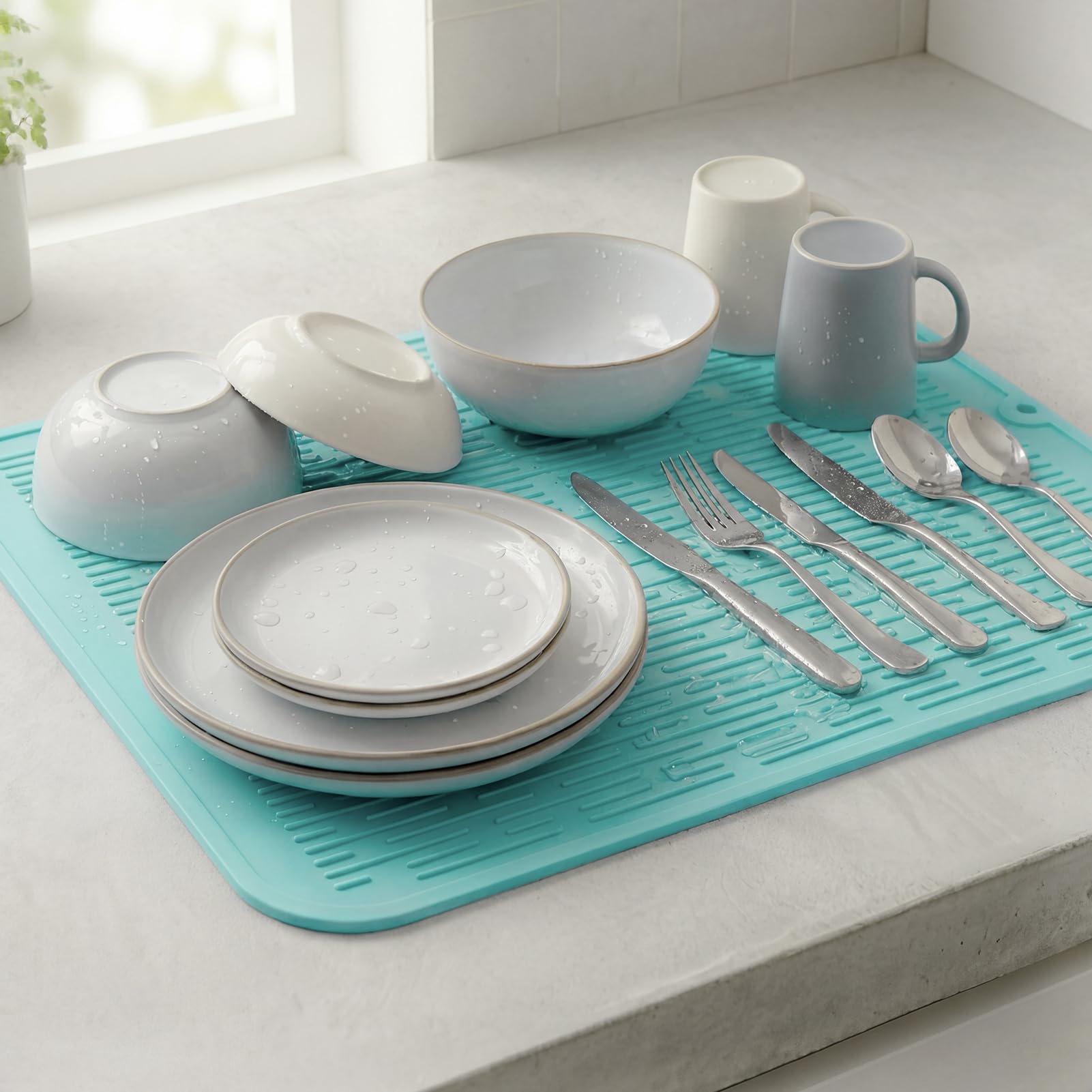 Silicone Dish Drying Mat for Multiple Usage