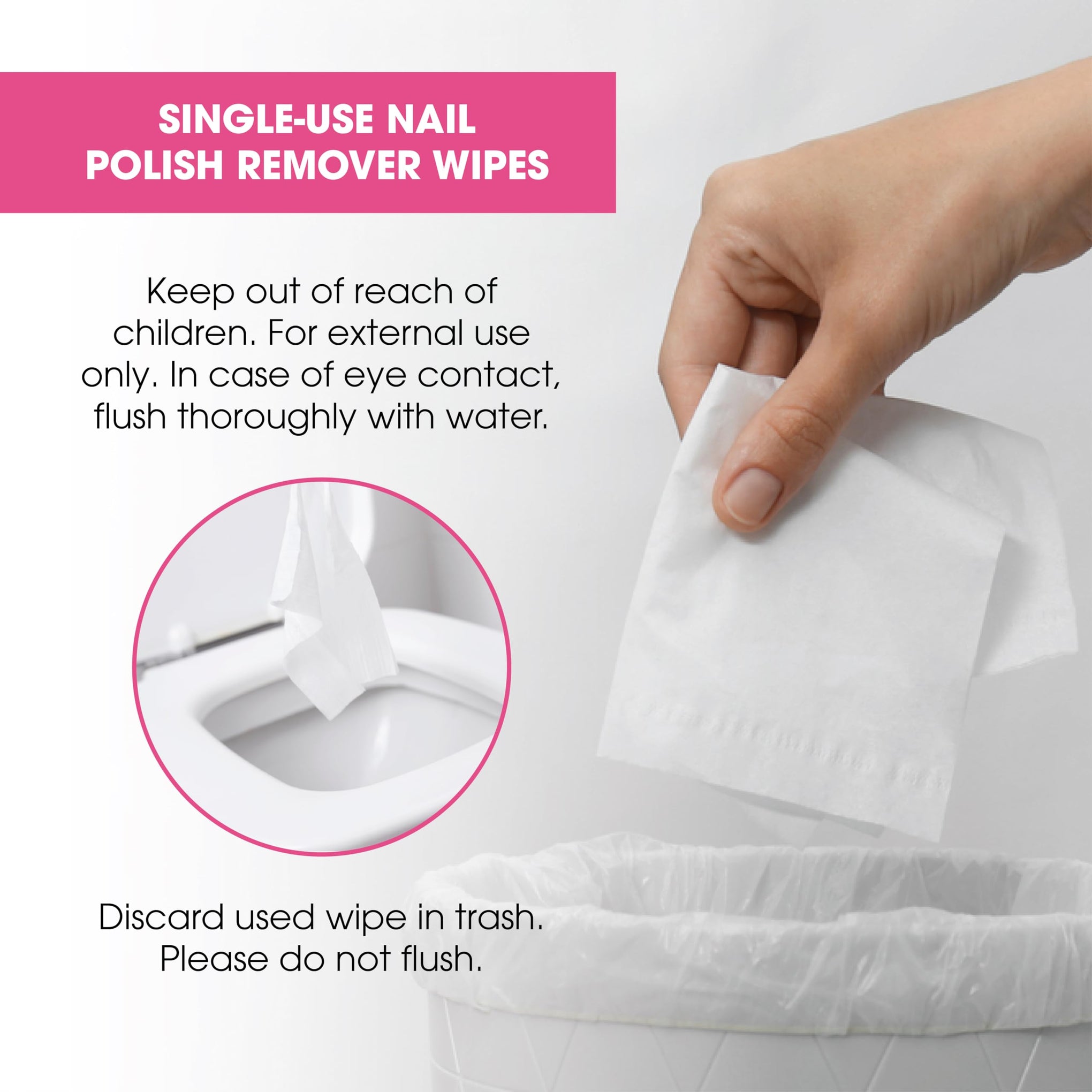 Nail Polish Remover Wipes (50 Count)
