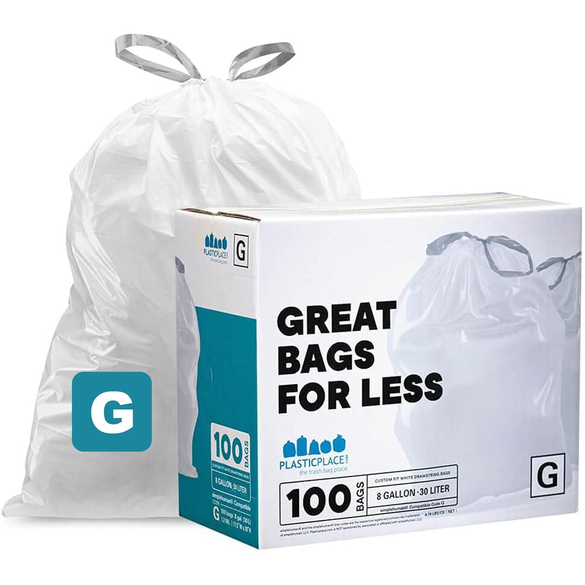 Custom Fit Trash Bags (100 Count)