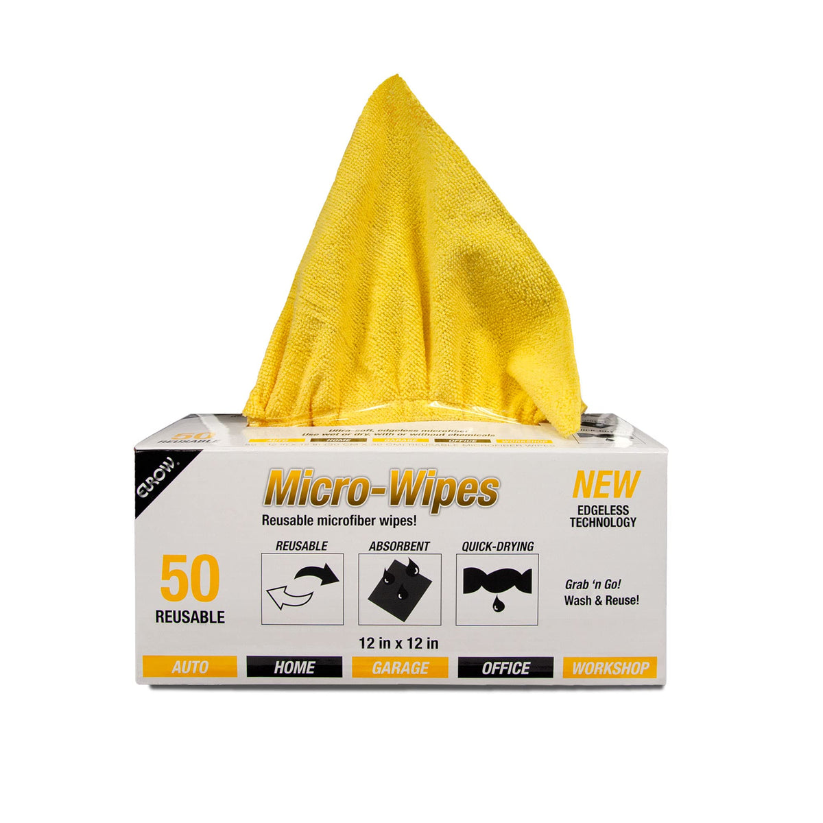 200GSM Microfiber Cleaning and Drying Cloths with Dispenser Box (50 Count)