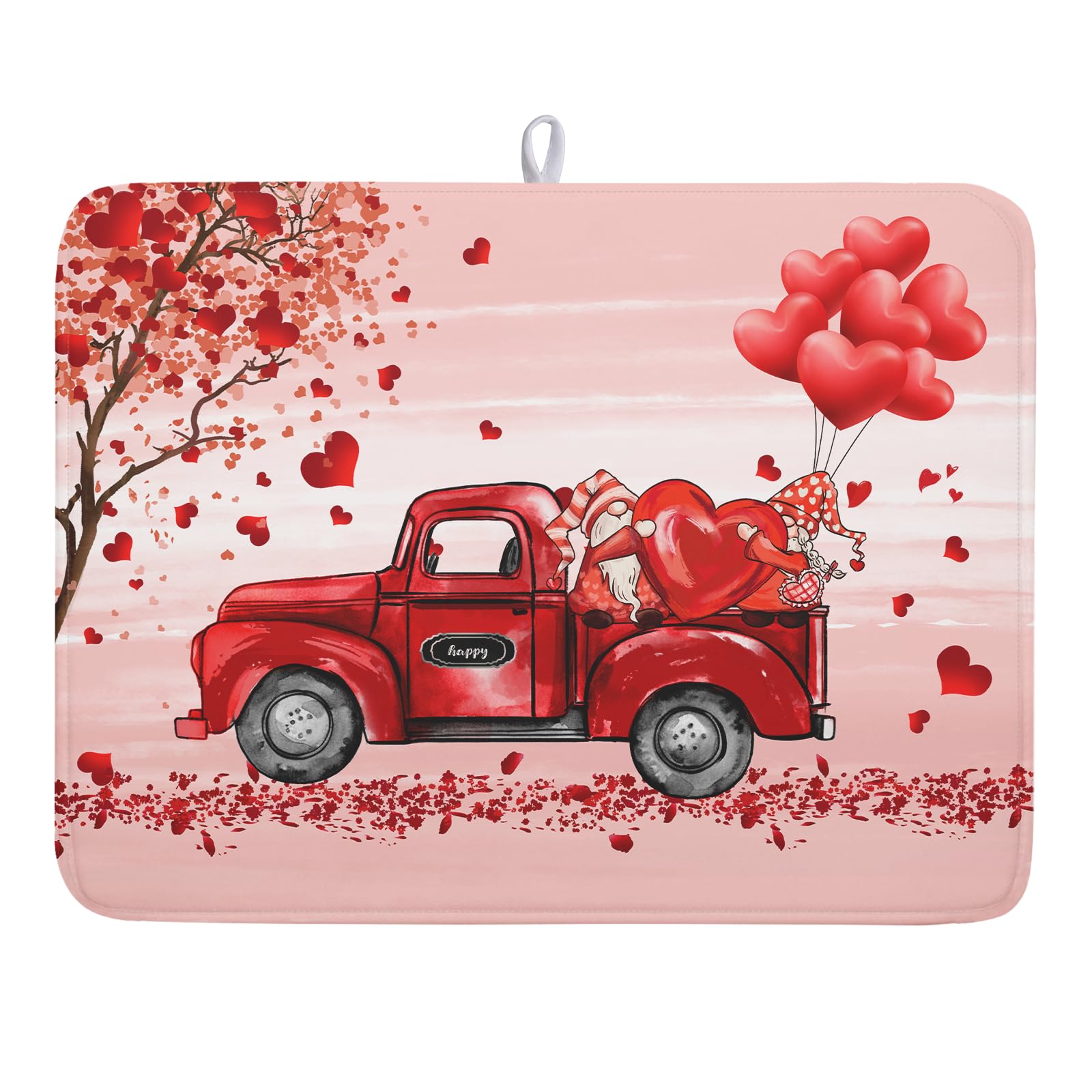 Valentine's Day Dish Drying Mats for Kitchen Counter