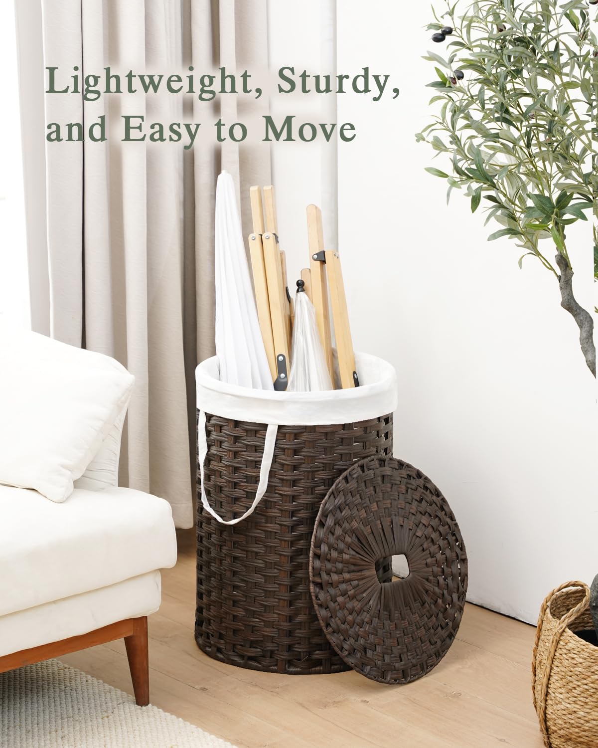 Laundry Hamper with Lid 23.8 Gal