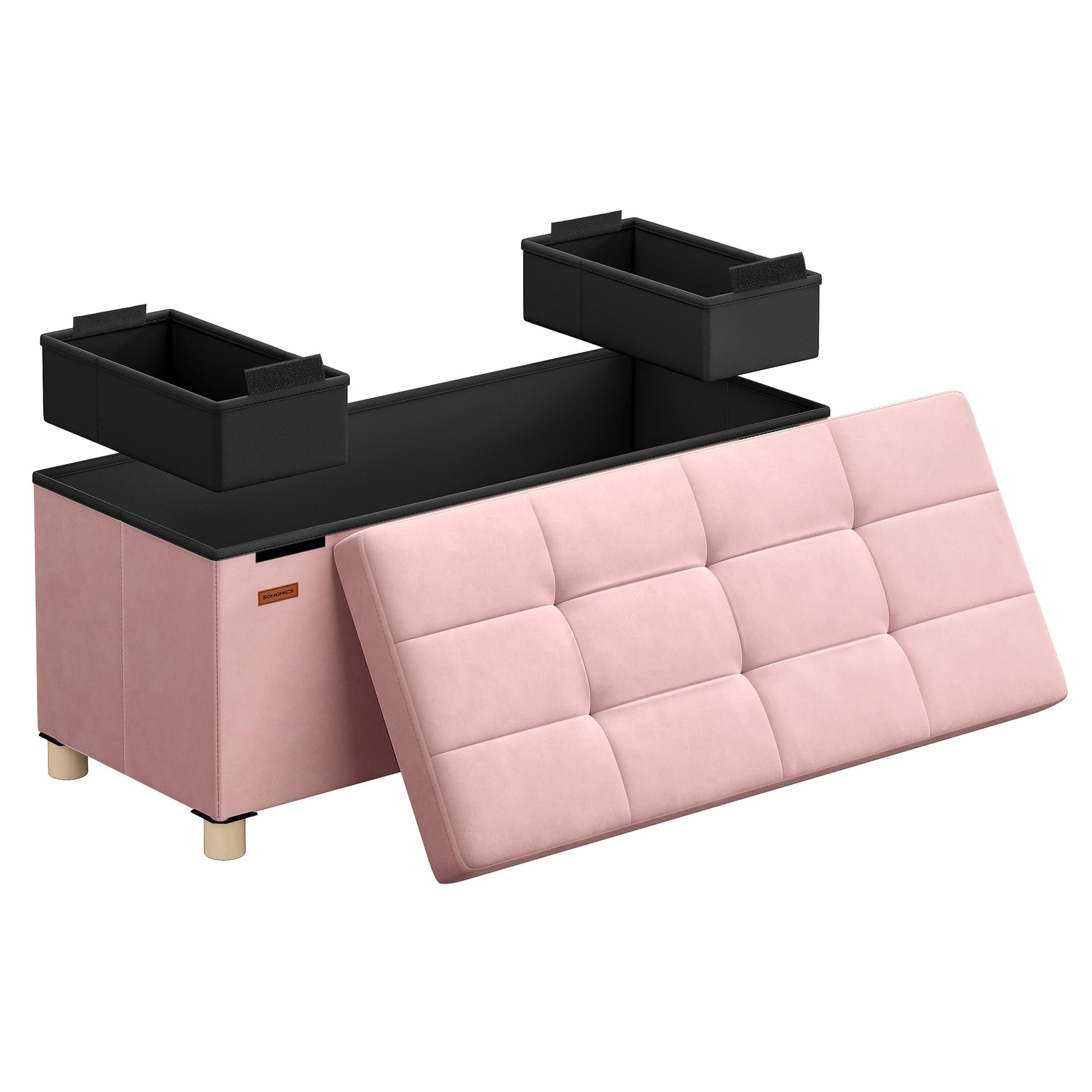 Storage Ottoman Bench with Legs