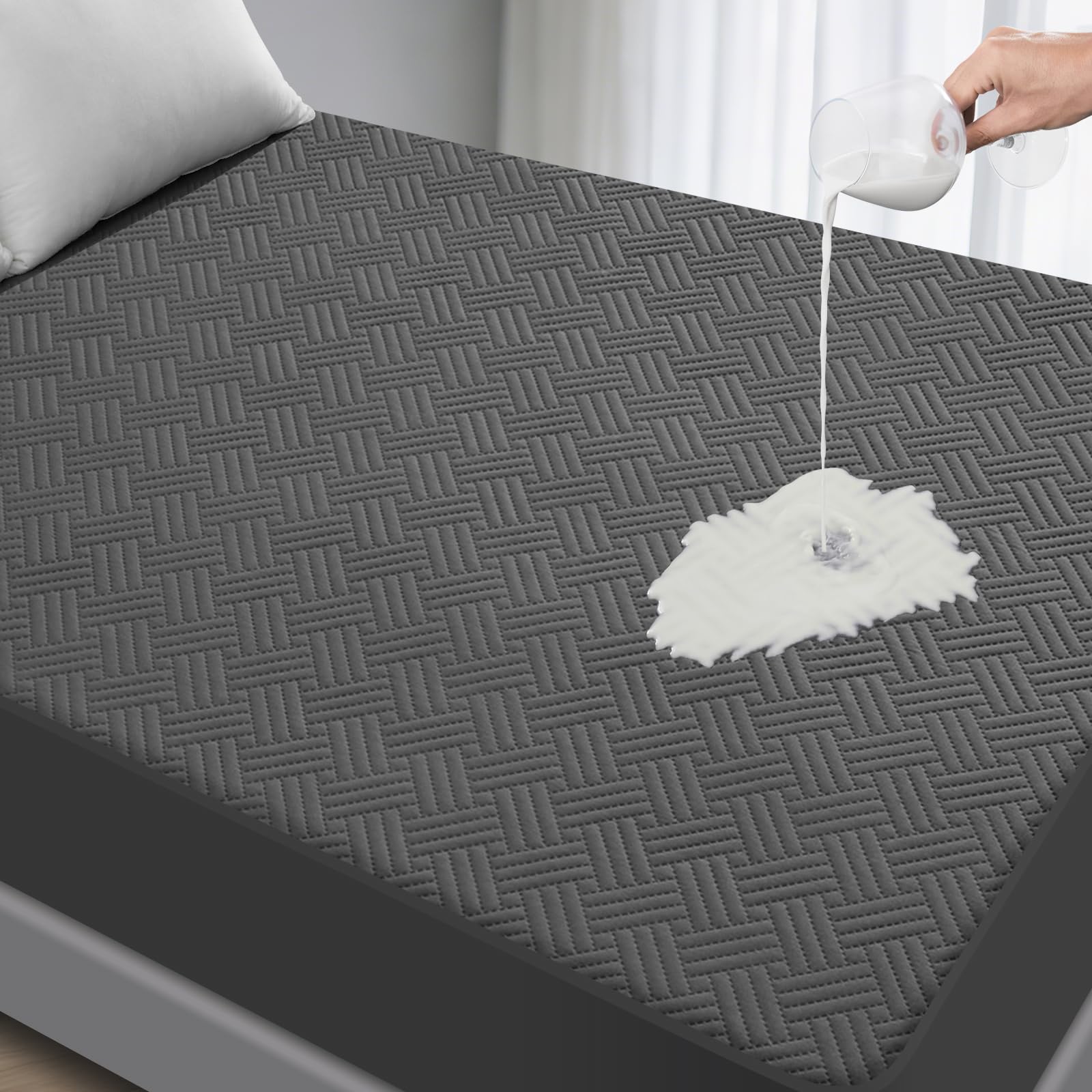 Waterproof Queen Size Mattress Protector with Deep Pockets