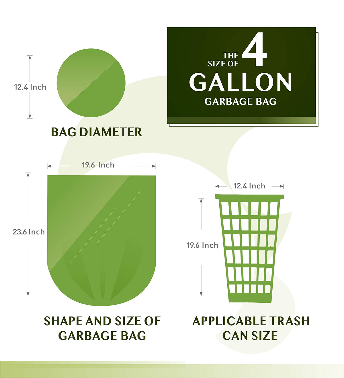 4 Gallon Garbage Bags (150 Count)