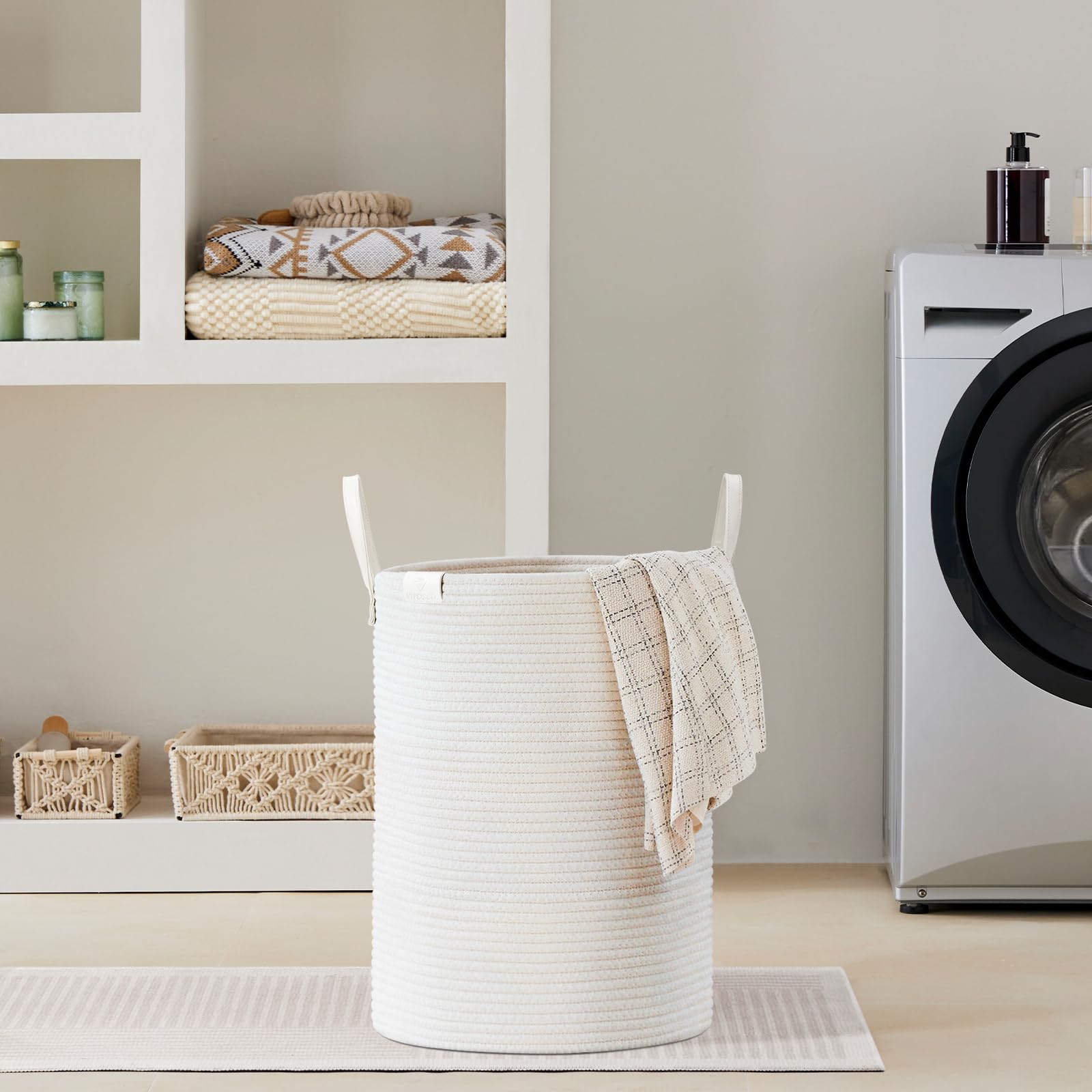 58L Tall Woven Rope Laundry Hamper (1961.2133 Fl Oz) - ModHome Supplies