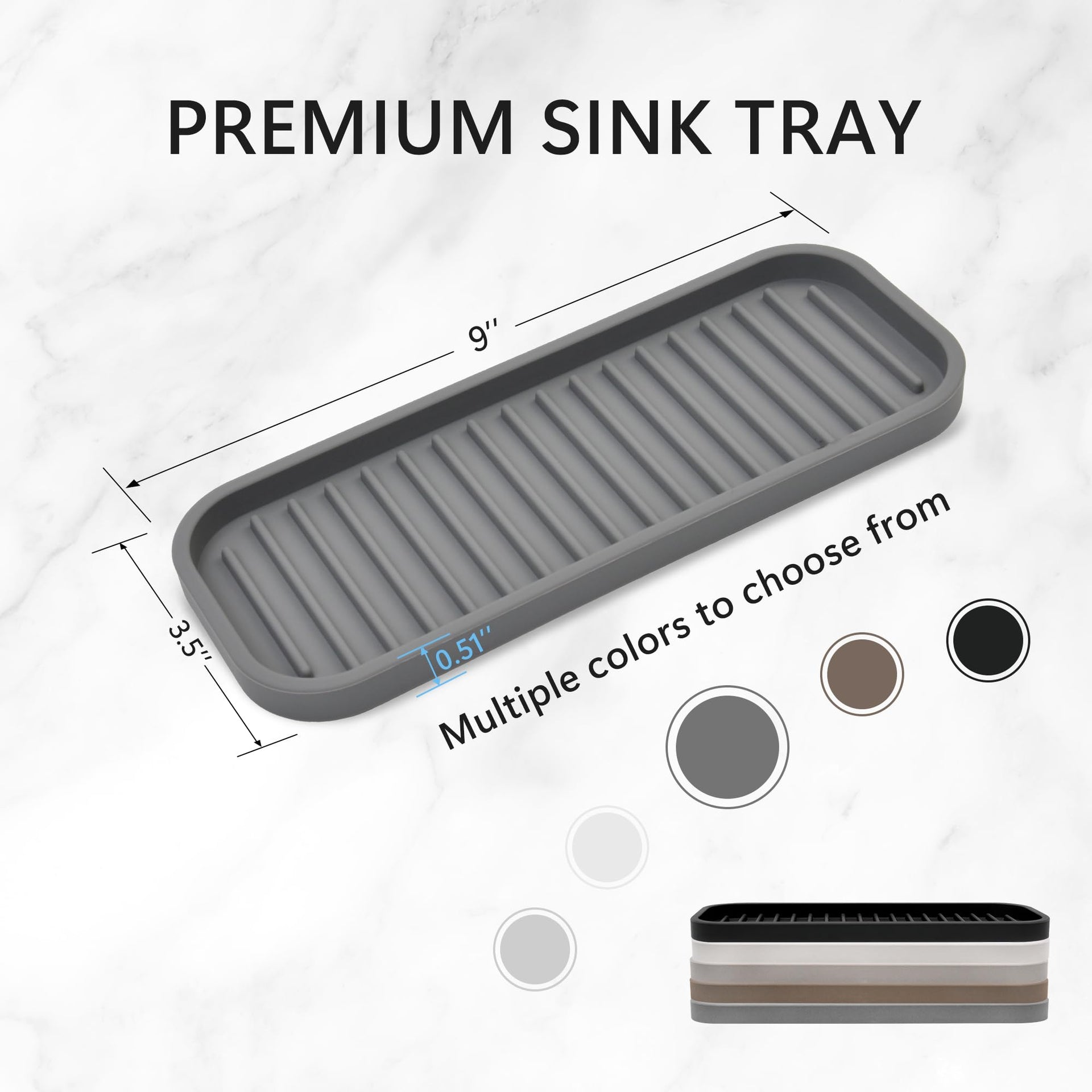 Silicone Sponge Holder for Kitchen Sink (2 Count)