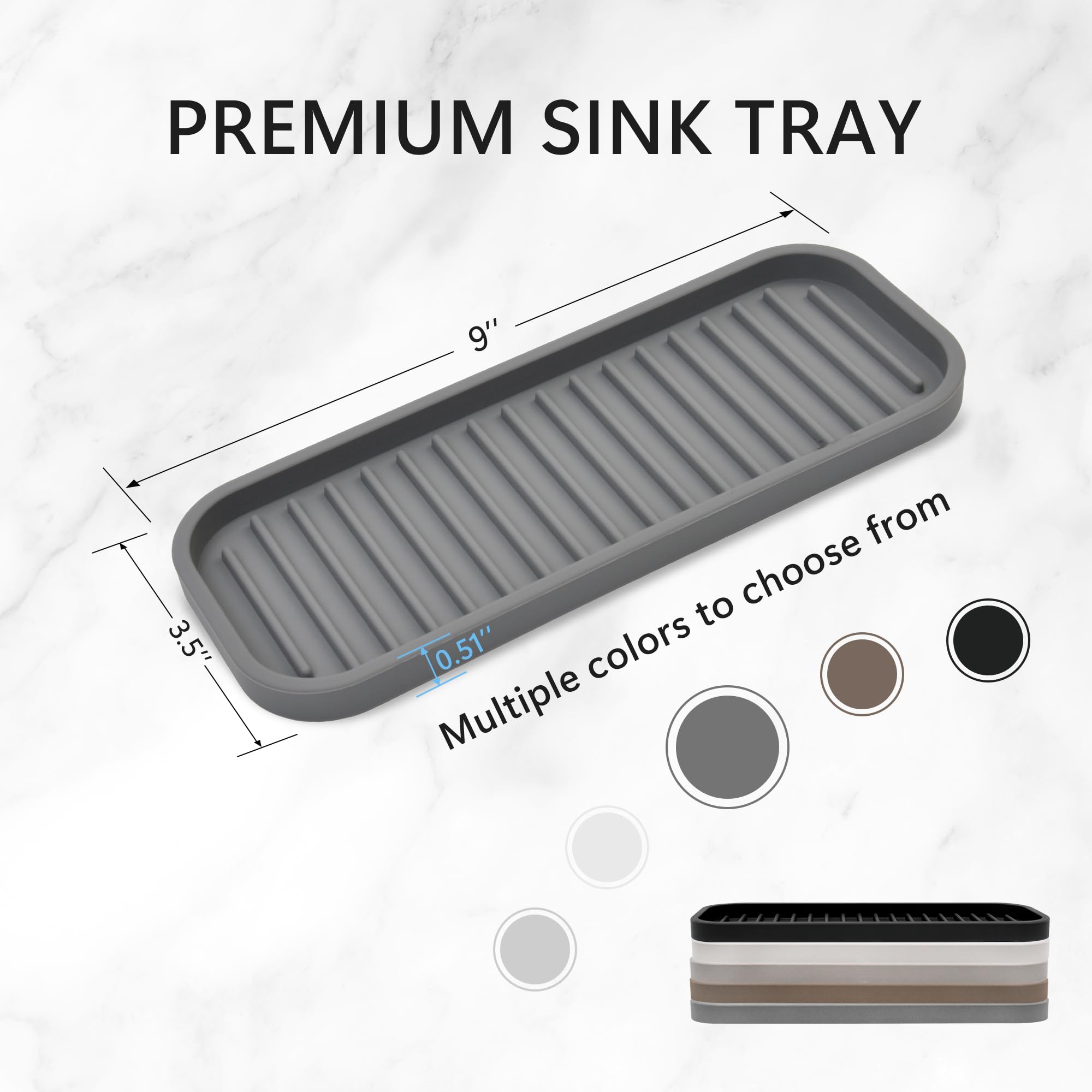 Silicone Sponge Holder for Kitchen Sink (2 Count)