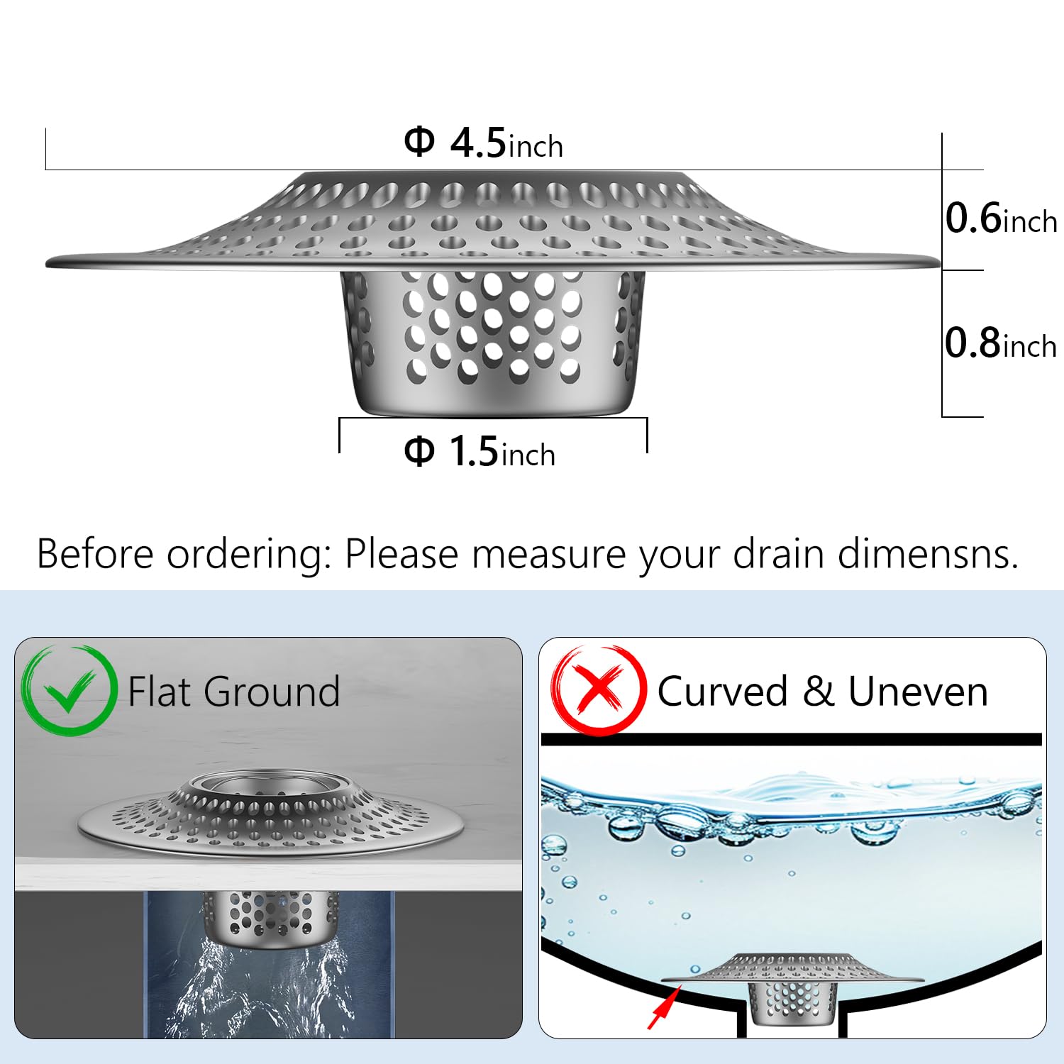 Drain Hair Catcher Tub Drain Protector