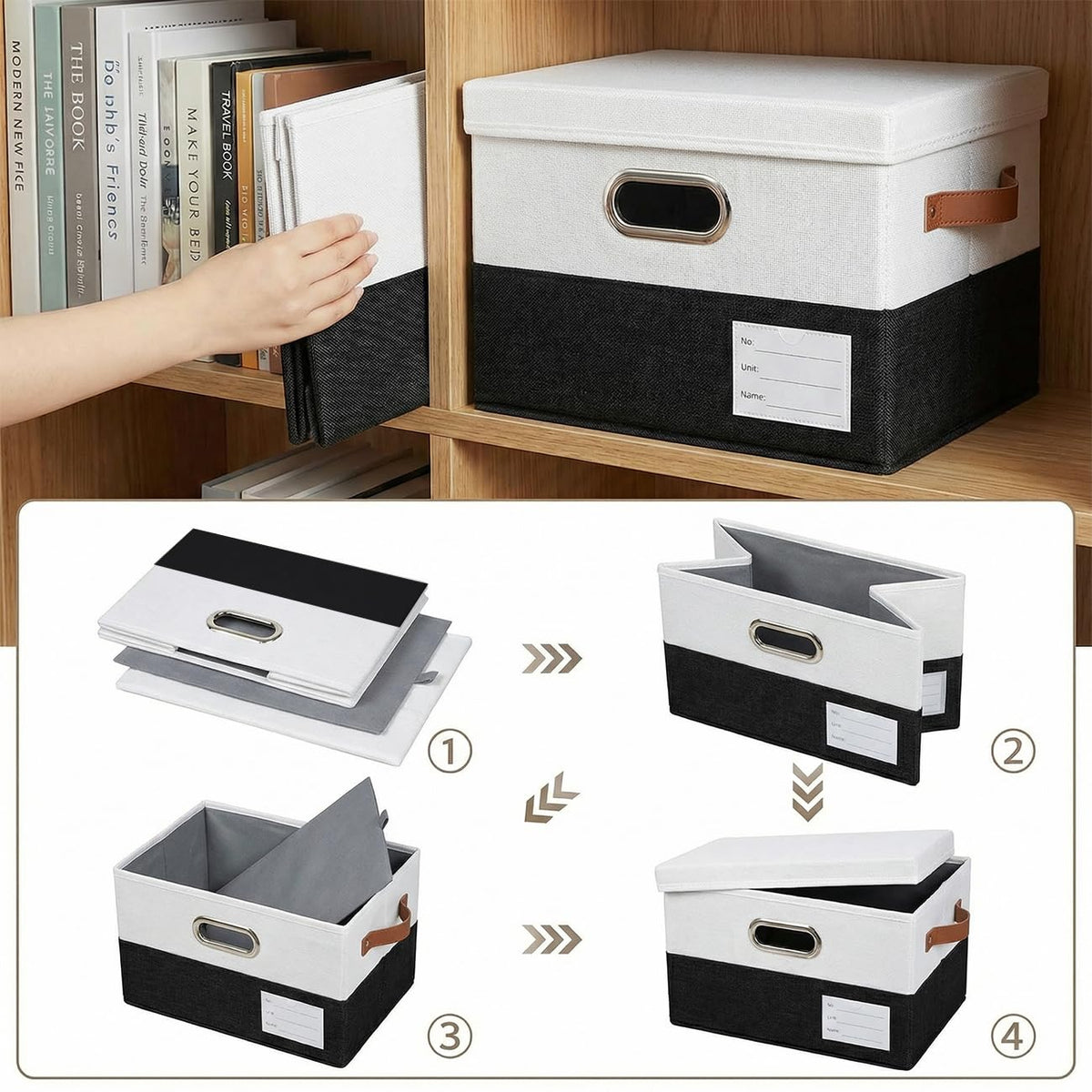 Storage Bins with Lids [3 (3 Count)