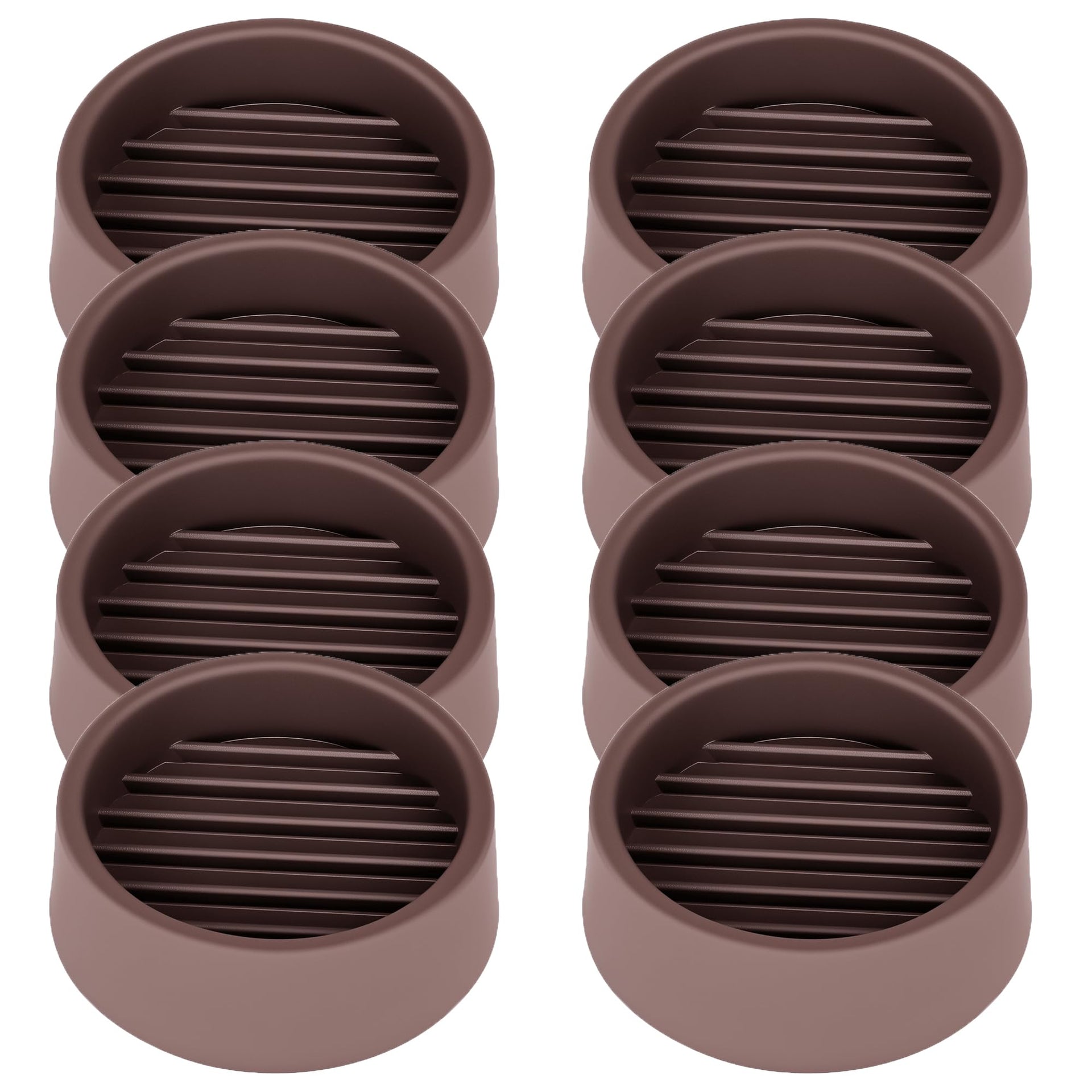1.5X1.5 Round Rubber Caster Cups (8 Count)