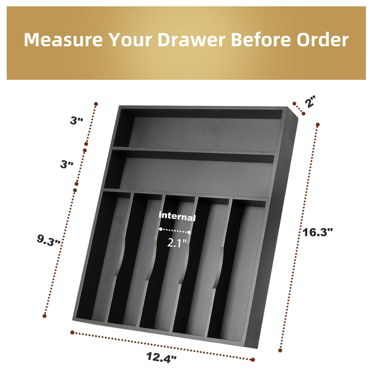 Silverware Organizer Kitchen Drawer Organizer Utensil Organizer Bamboo Silverware Holder Cutlery Organizer in Drawer Flatware Organizer Tray