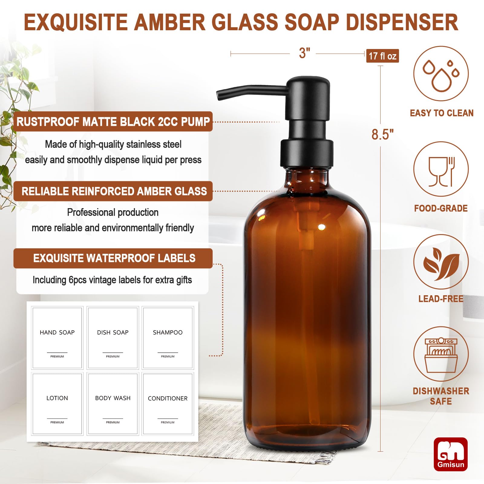 Shampoo and Conditioner Dispenser (3 Count)