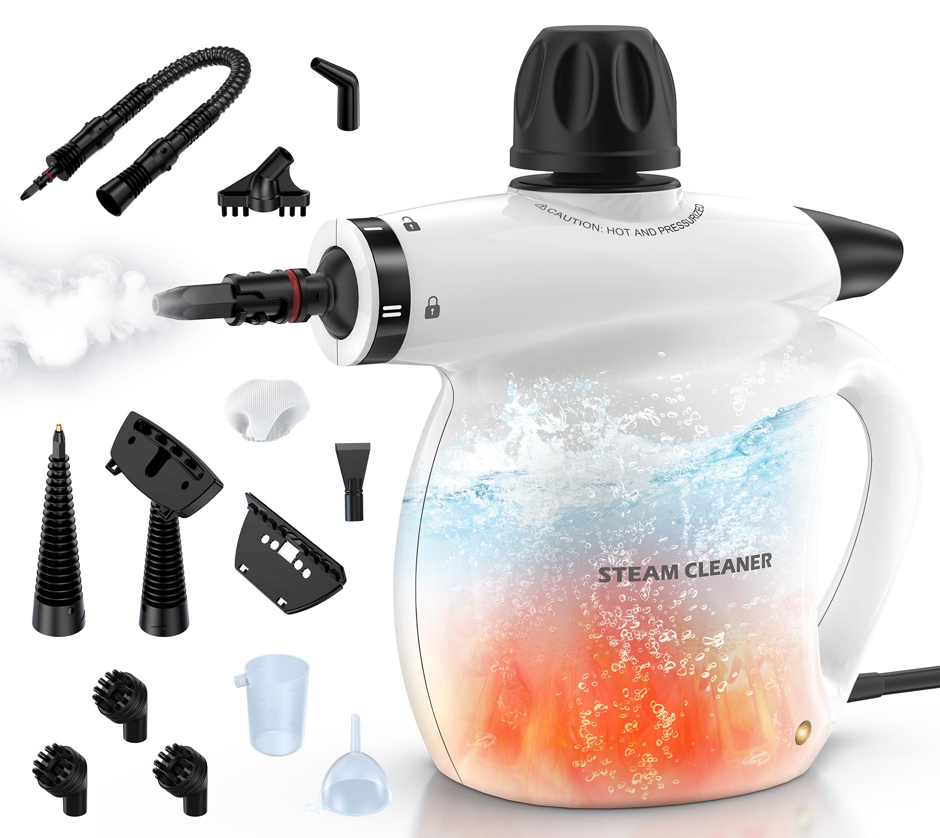 13Pcs Pressurized Handheld Steam Cleaner (13 Count)