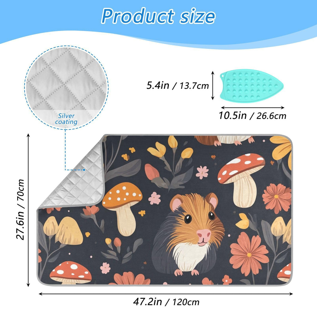 Ironing Mat Portable Ironing Pad Ironing Blanket for Table Top Heat Resistance Double