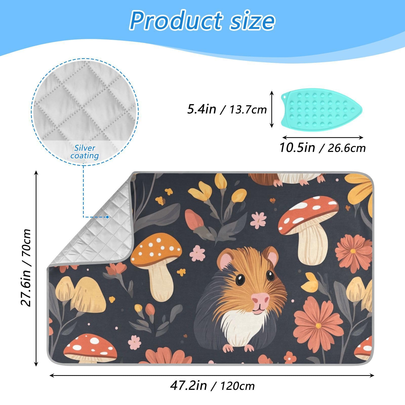 Ironing Mat Portable Ironing Pad Ironing Blanket for Table Top Heat Resistance Double