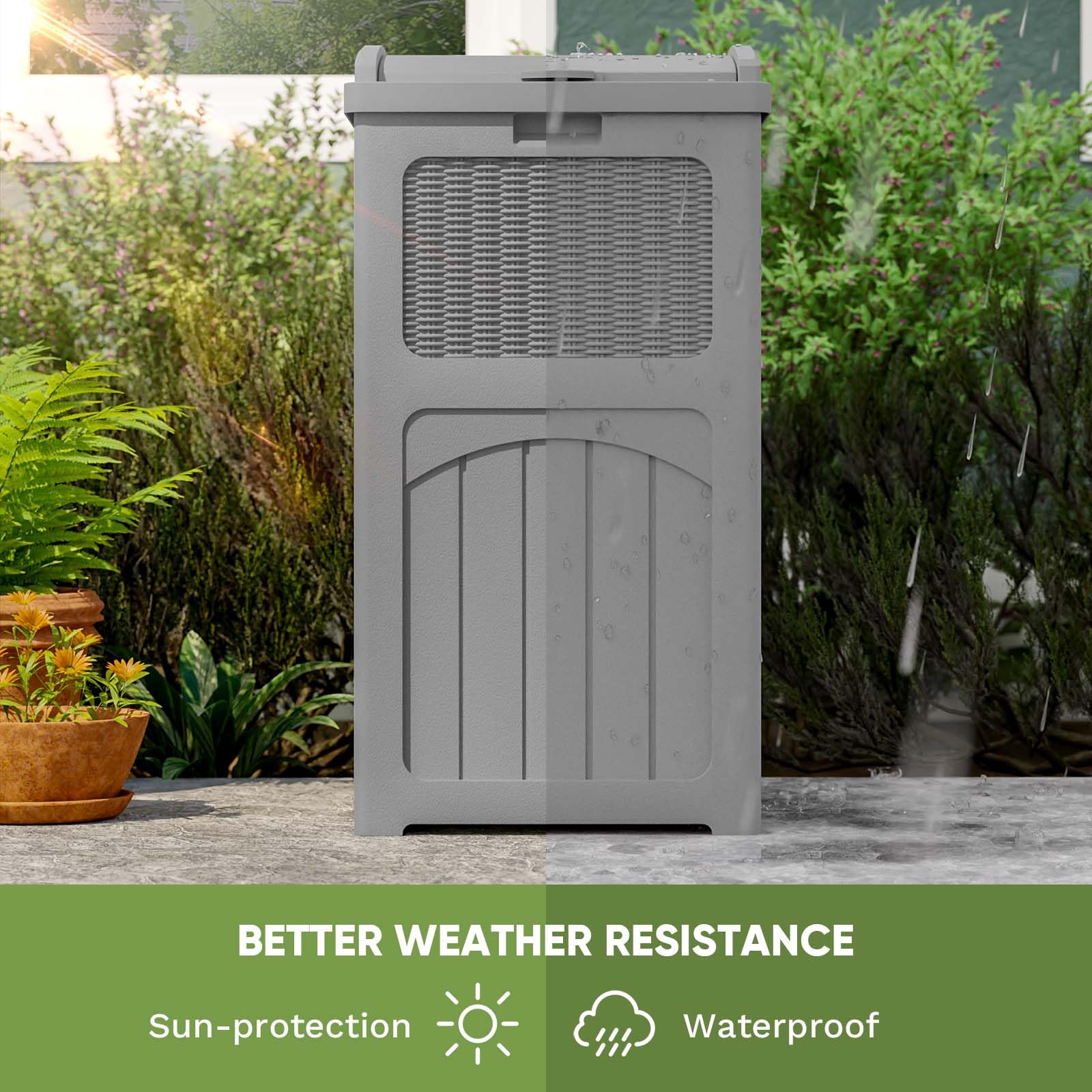 36 Gallon Outdoor Trash Can (2 Count)