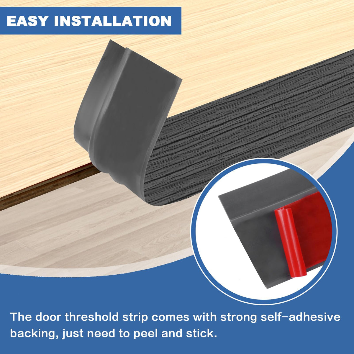 Vinyl Door Threshold Flooring Transition Strip Self Adhesive Carpet Edging Strip for Laminate Doorway Edge Threshold from 1