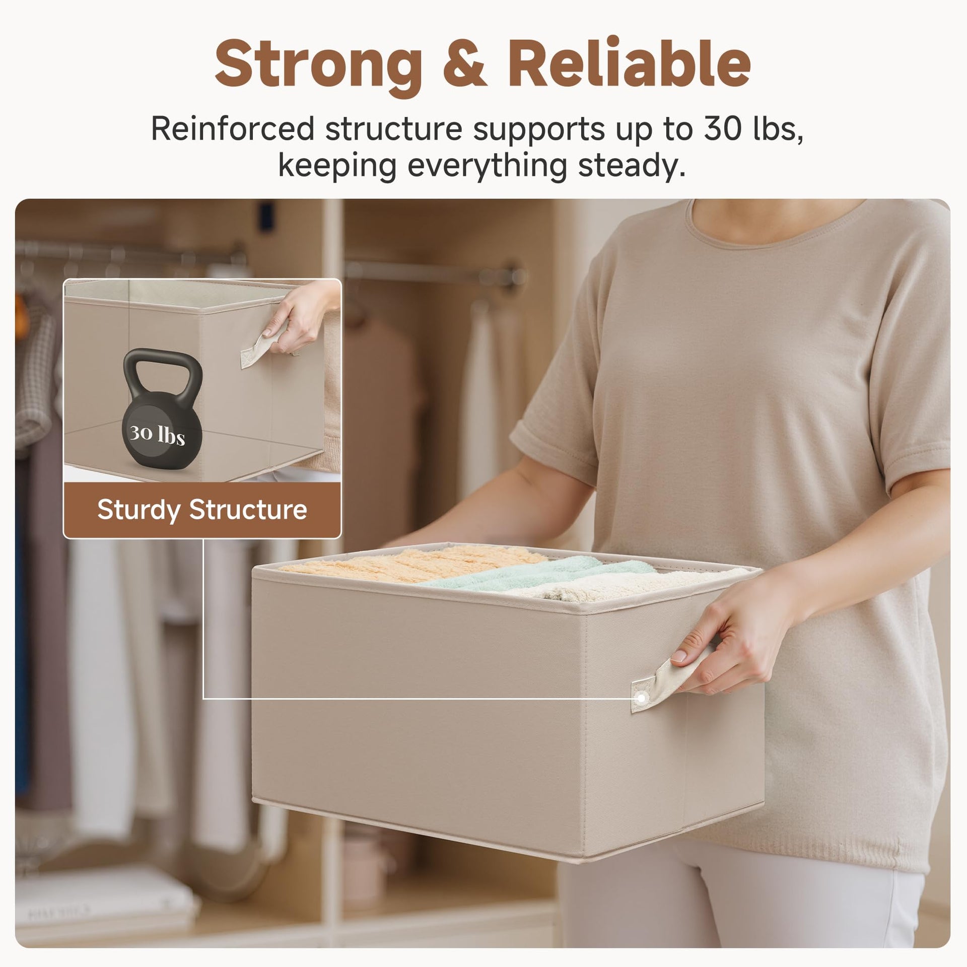 Closet Storage Bins (3 Count)