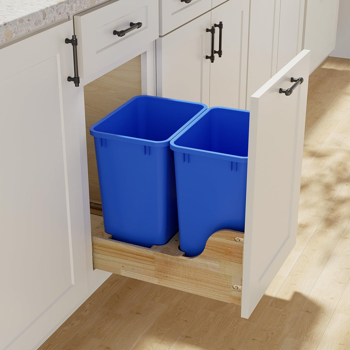 35 Quart Plastic Trash Can (2 Count)