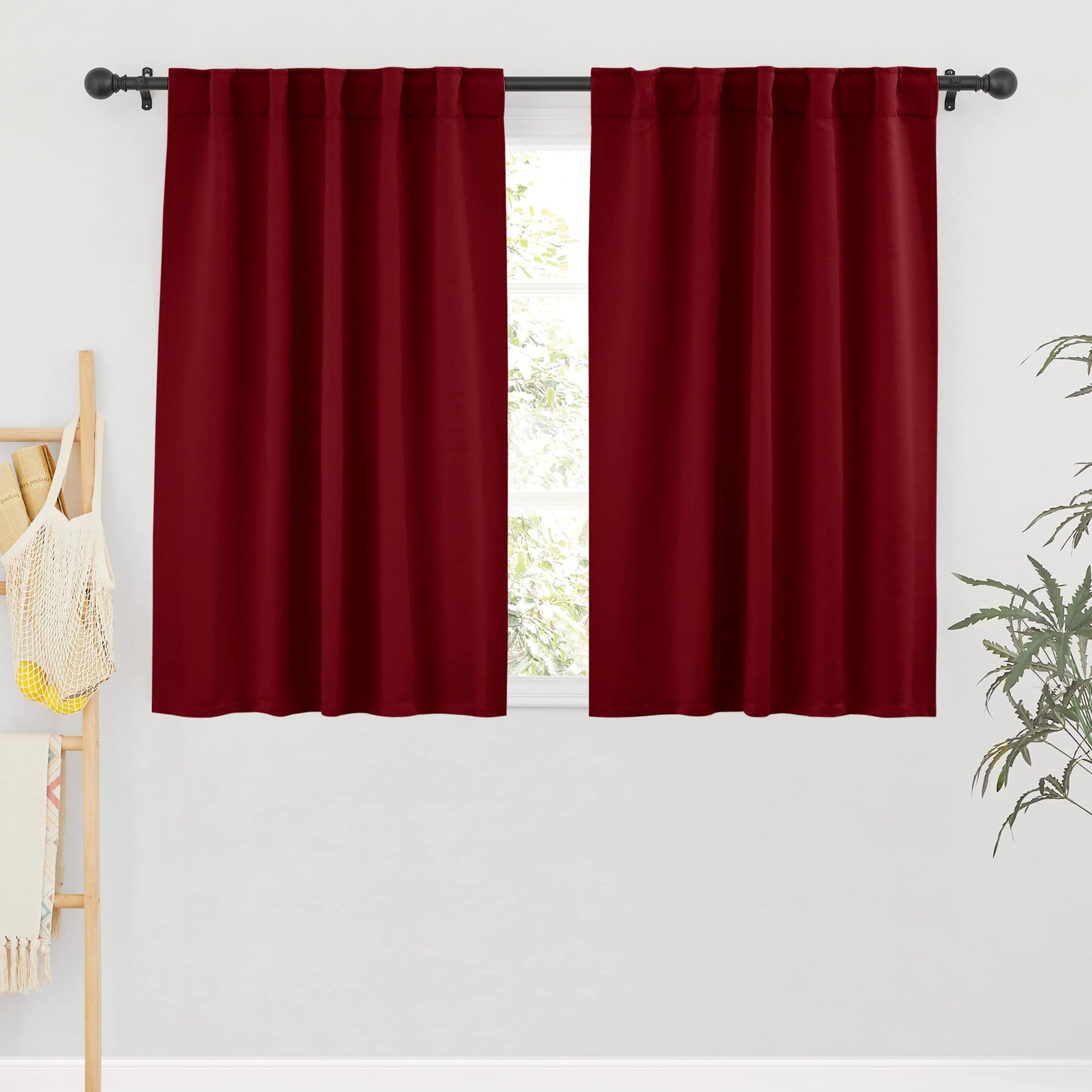 Blackout Curtains & Drapes for Bedroom 54 inches Long (2 Count)