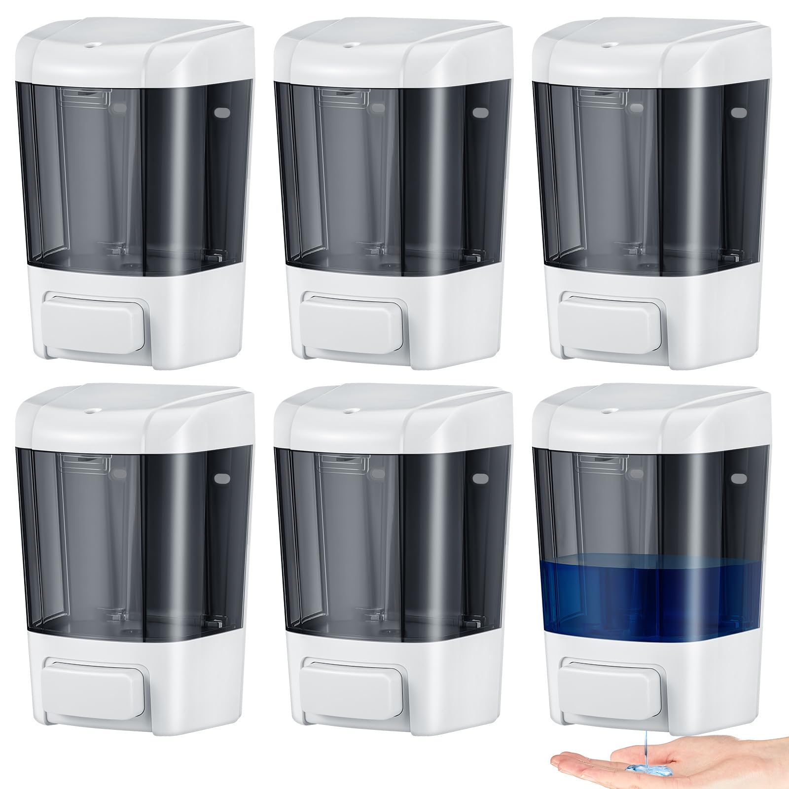 6 Pcs Wall Mounted Soap Dispenser (6 Count)