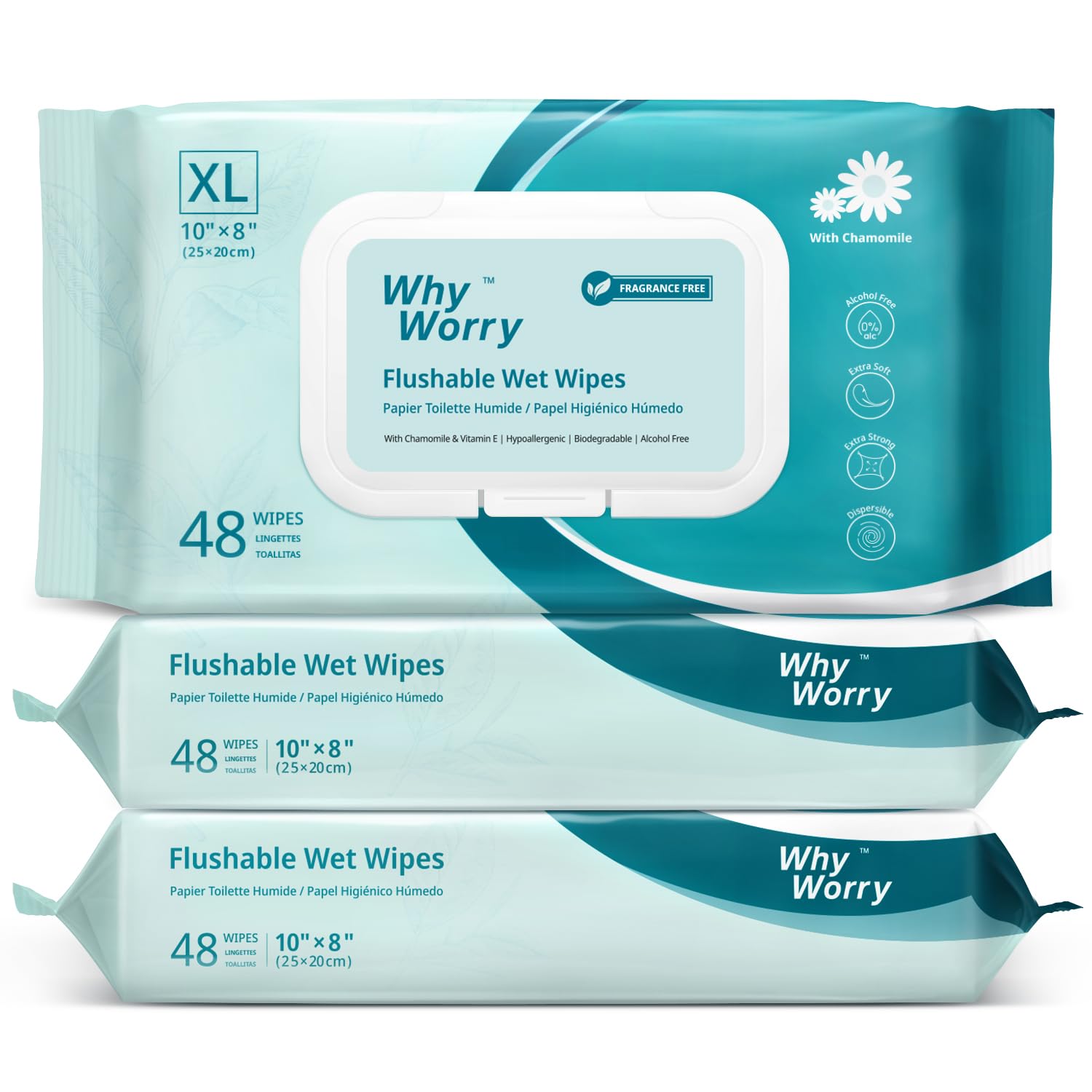 Flushable Wipes for Adults (144 Count)