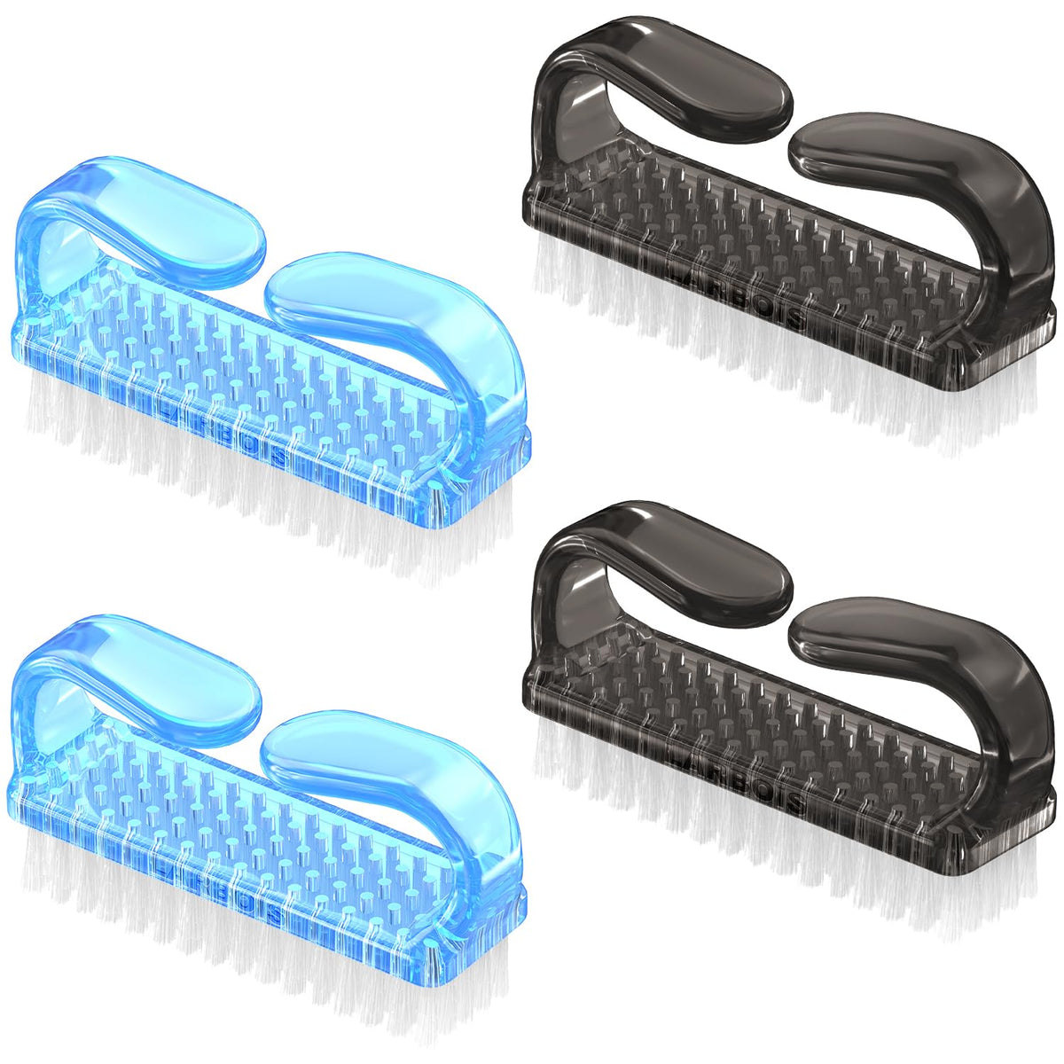 Handle Grip Cleaning Nail Brush (4 Count)