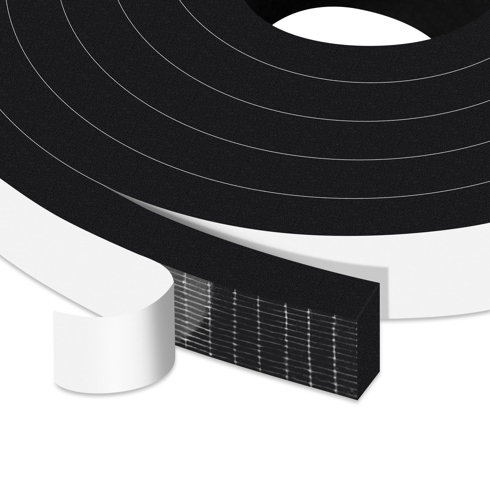 3/4x3/8in Foam Weather Strips, Blocks Drafts for Door and Window (13 Foot)