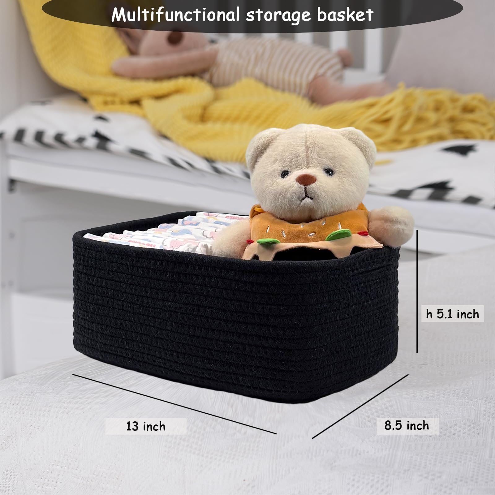 13" x 8.5" x 5.1" Storage Baskets for Organizing (3 Count)